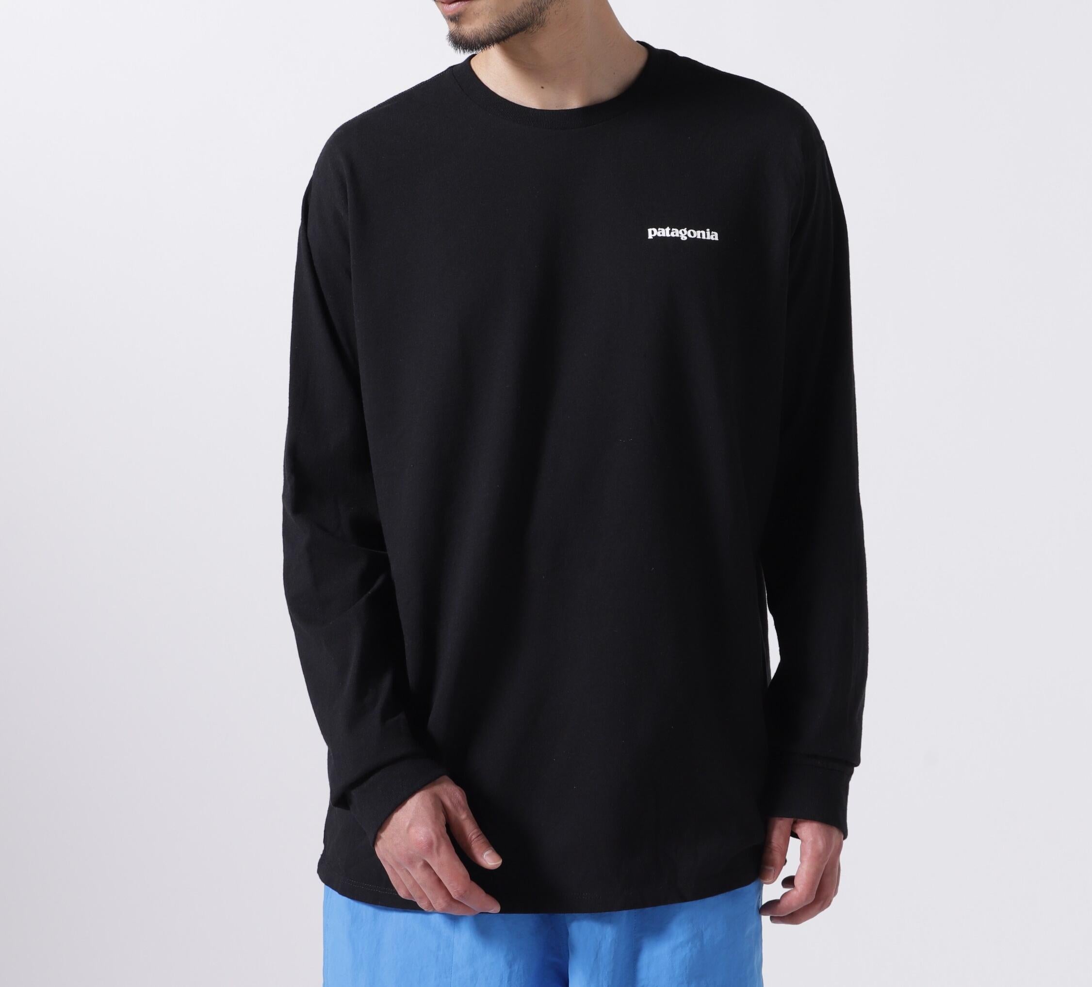 Patagonia/パタゴニア メンズ・ロングスリーブ・P-6ロゴ・レスポンシビリティー ブラック
