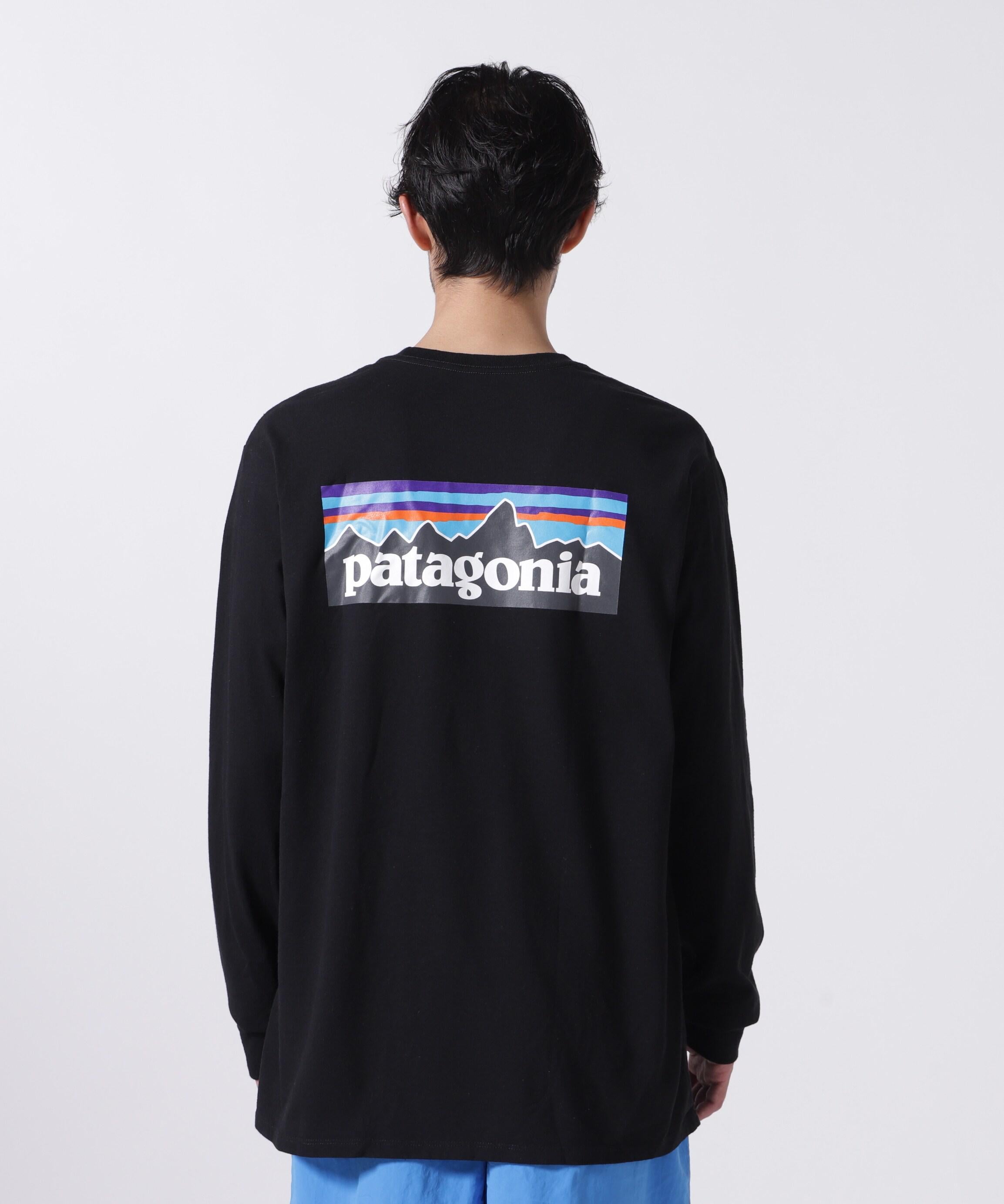 Patagonia/パタゴニア メンズ・ロングスリーブ・P-6ロゴ・レスポンシビリティー ブラック