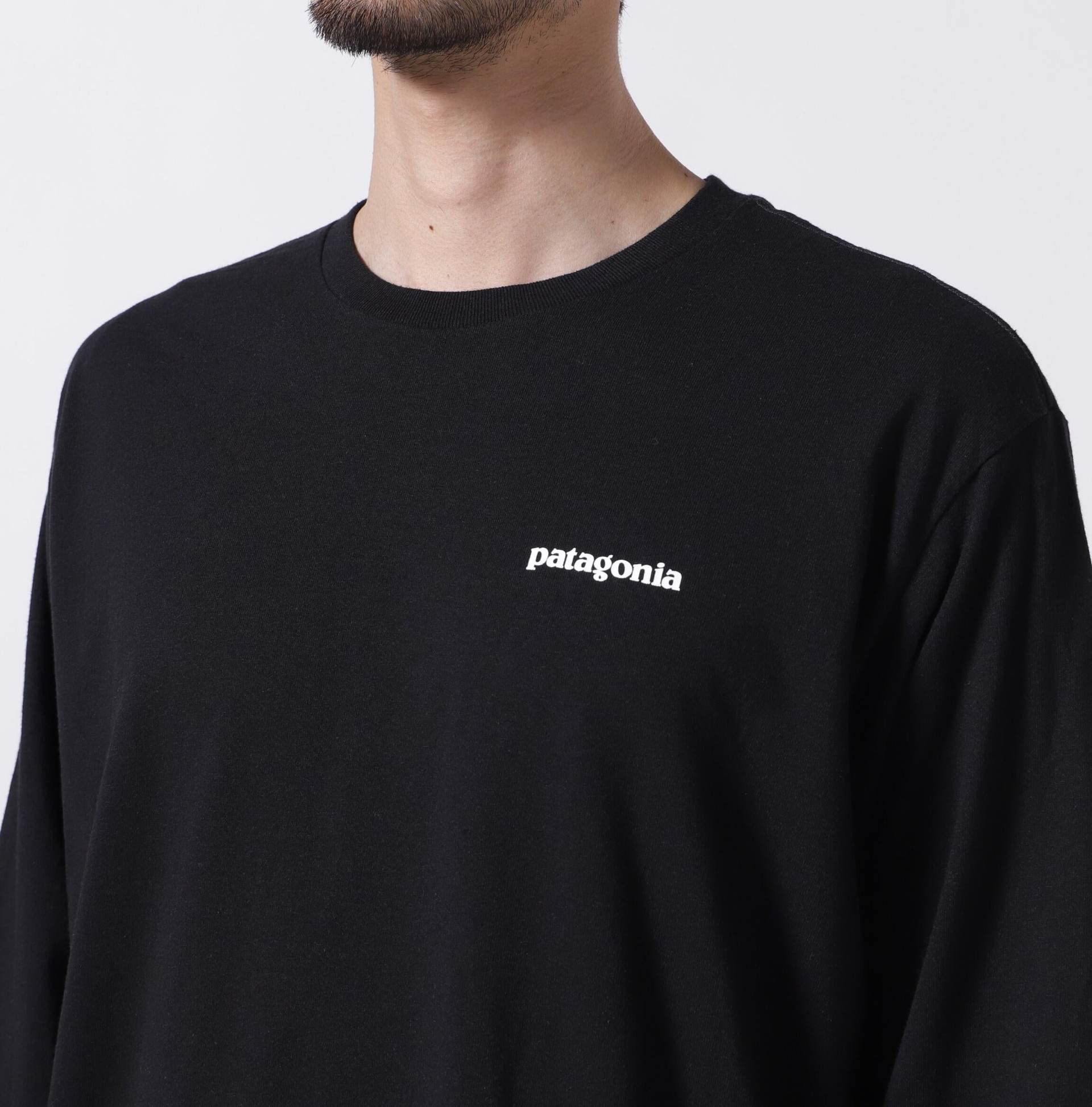 Patagonia/パタゴニア メンズ・ロングスリーブ・P-6ロゴ・レスポンシビリティー ブラック