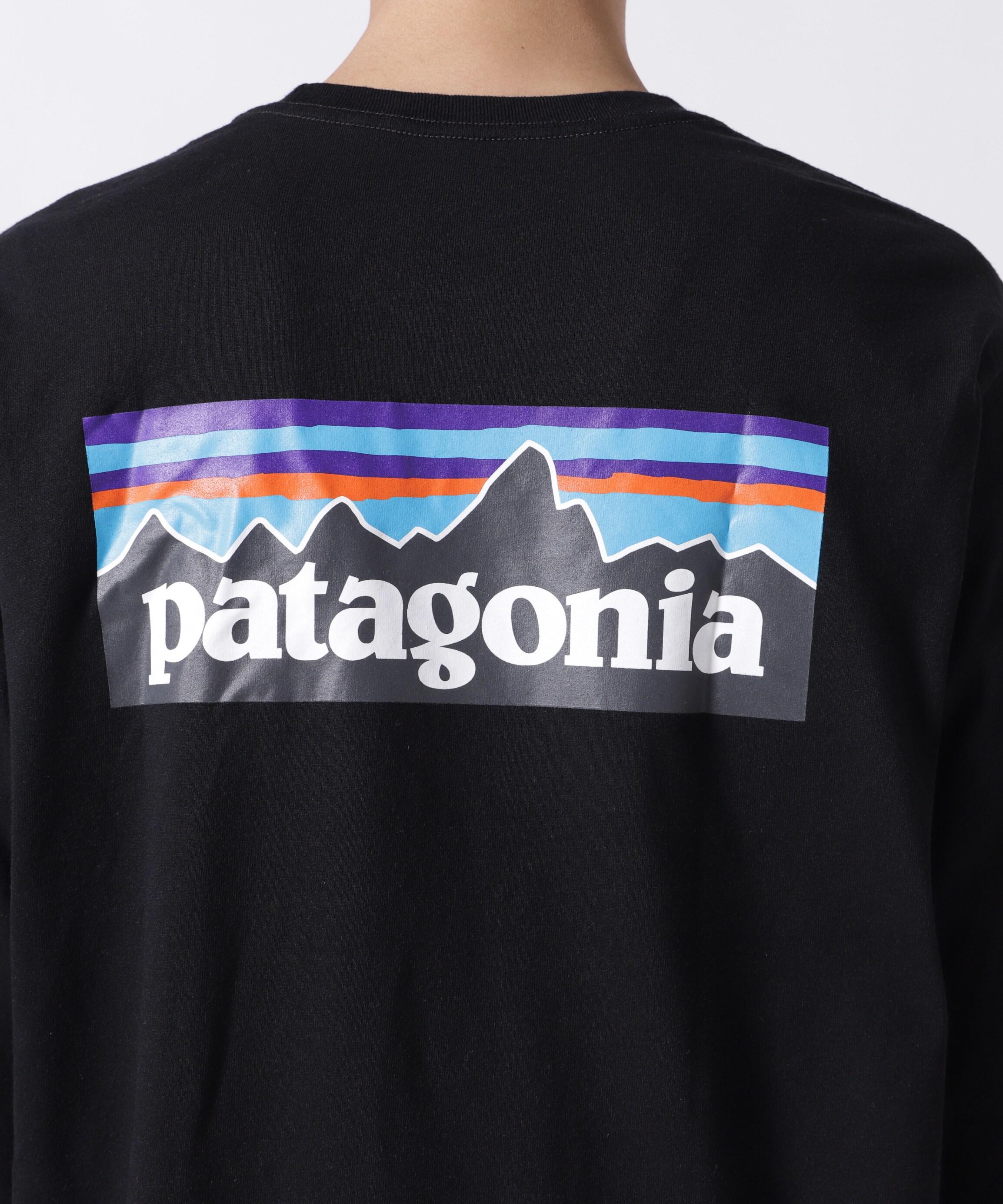 Patagonia/パタゴニア メンズ・ロングスリーブ・P-6ロゴ・レスポンシビリティー ブラック