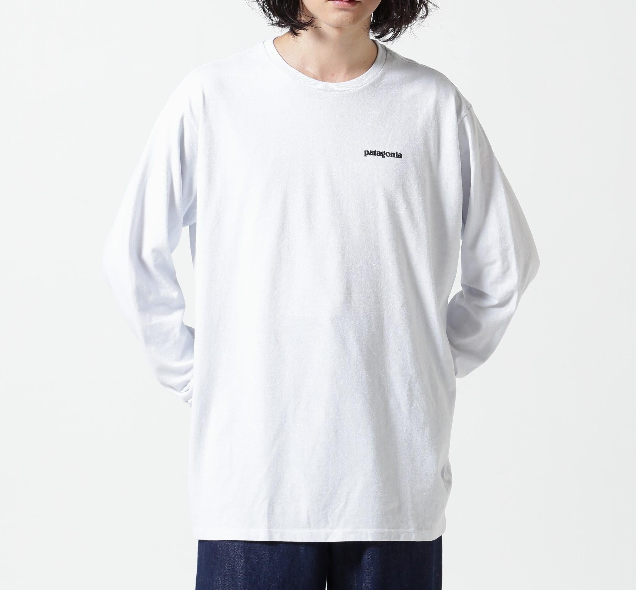Patagonia/パタゴニア メンズ・ロングスリーブ・P-6ロゴ・レスポンシビリティー ホワイト