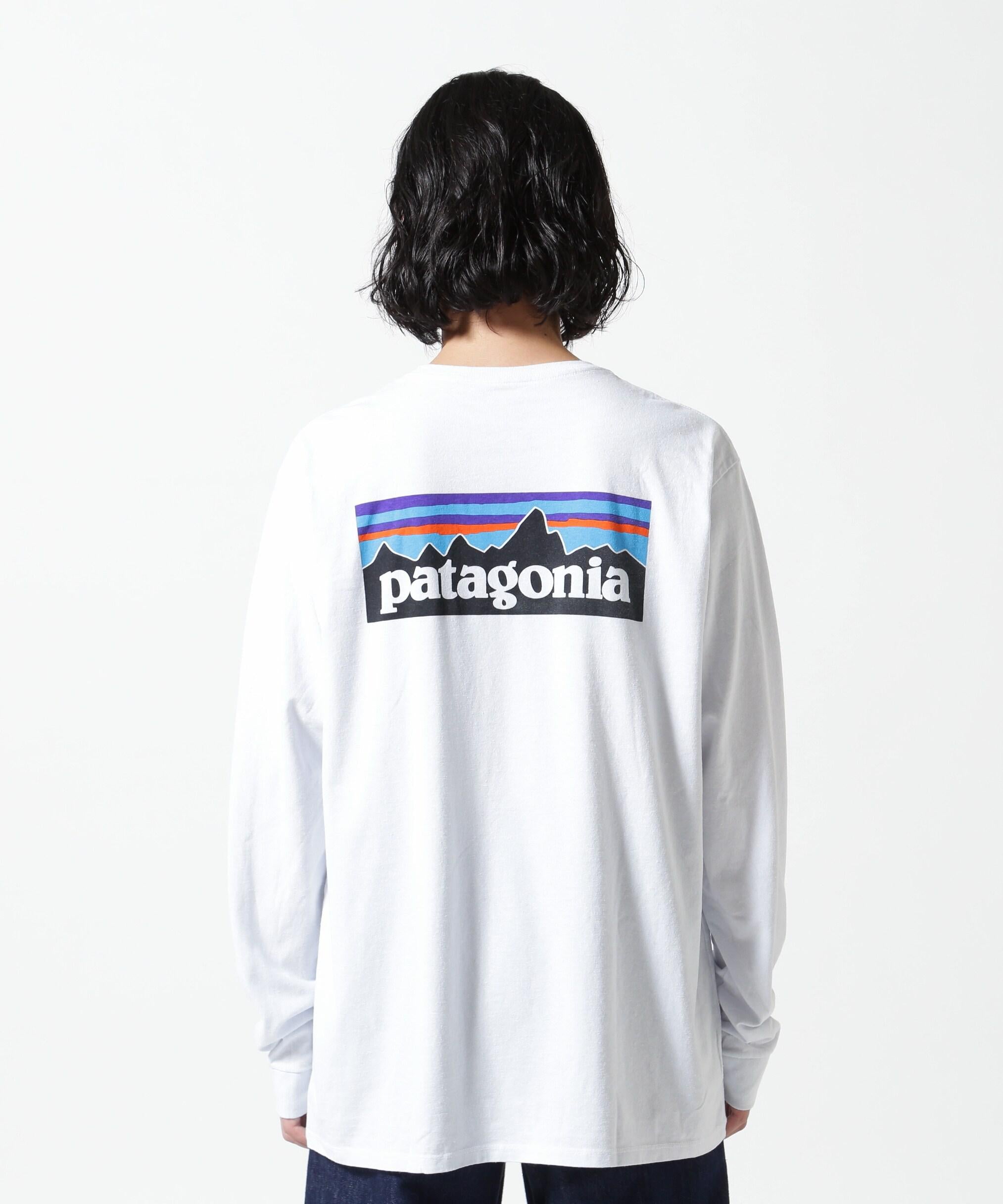 Patagonia/パタゴニア メンズ・ロングスリーブ・P-6ロゴ・レスポンシビリティー ホワイト
