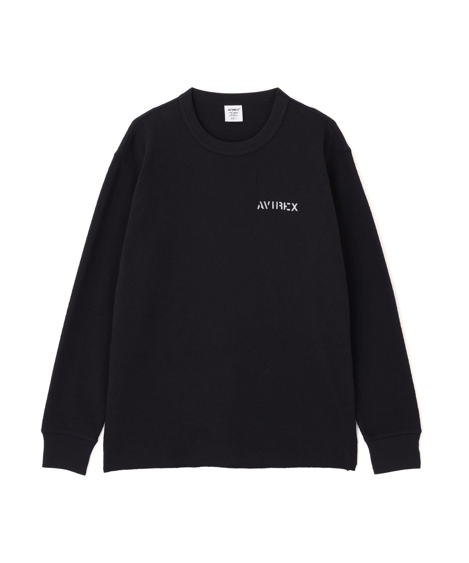 《WEB&DEPOT限定》STENCIL HONEYCOMB WAFFLE L/S T-SHIRT ネイビー