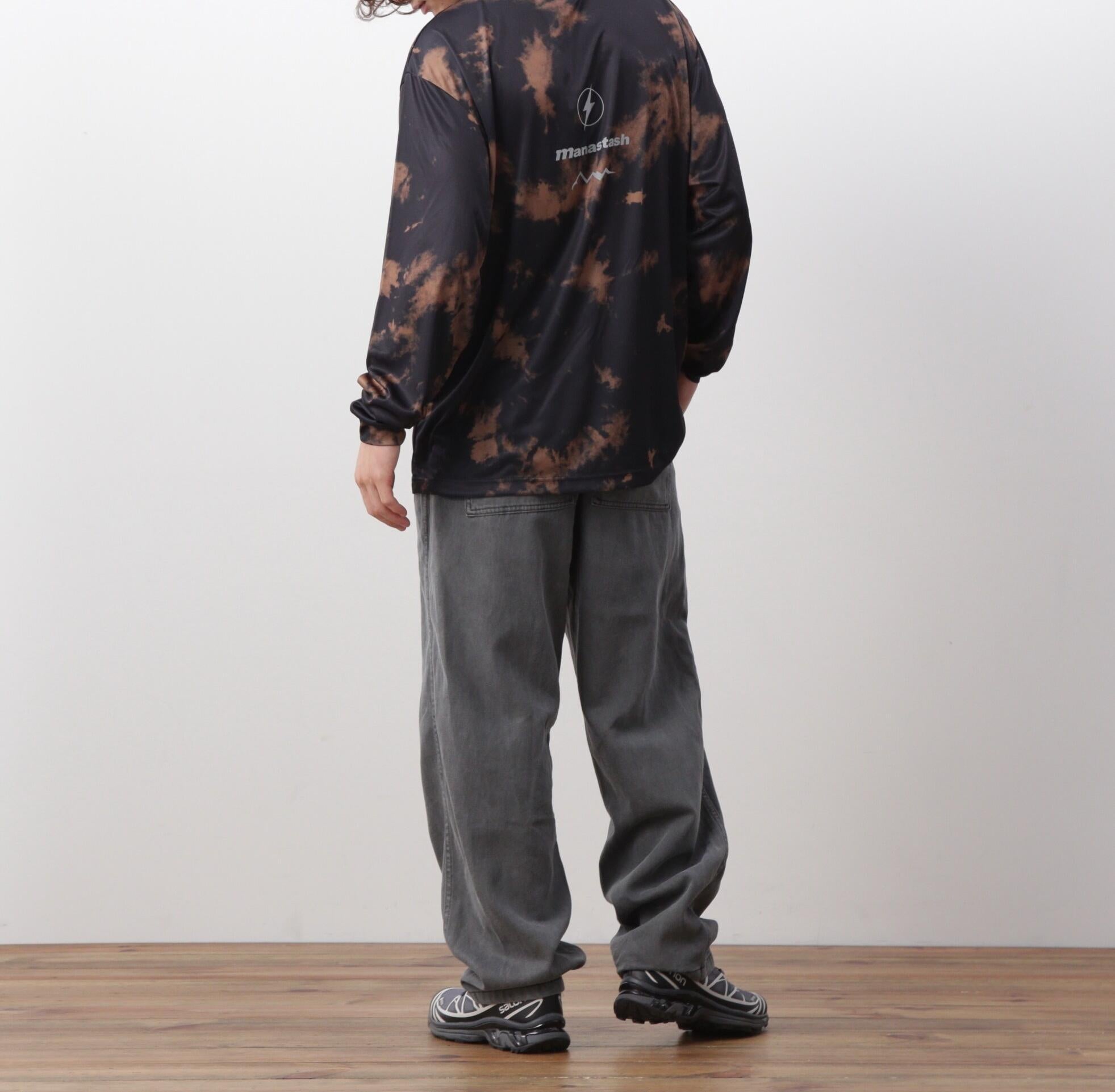 MANASTASH/マナスタッシュ/TIE DYE L/S TOP ブラック