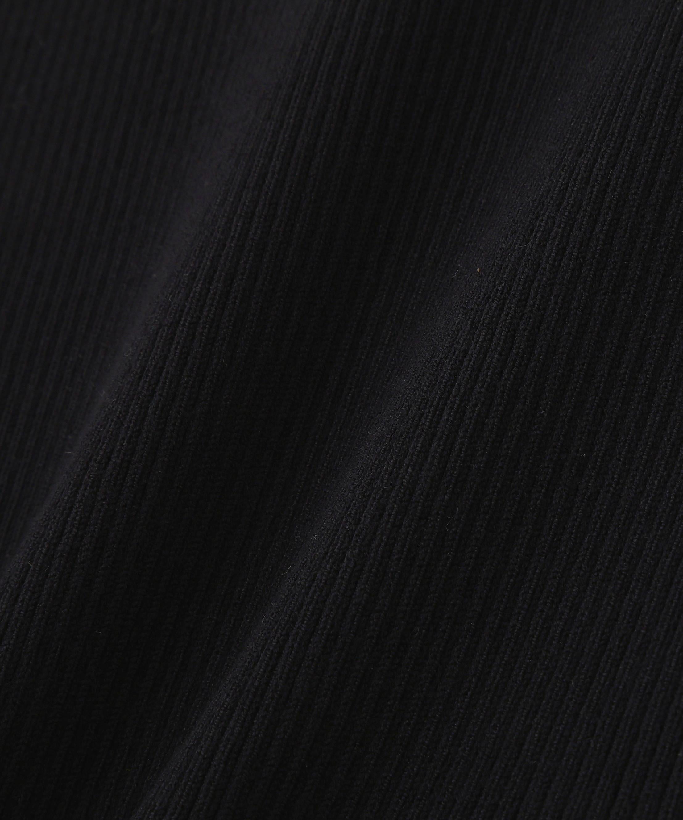 肩リボン配色ニット ブラック