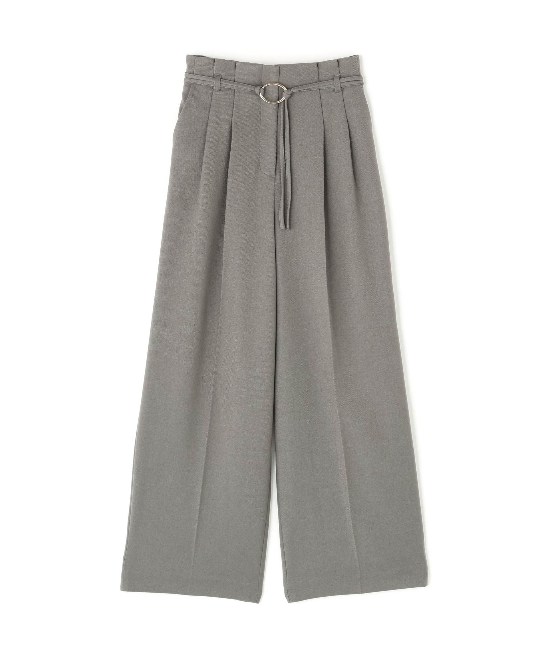 ダブルベルトワイドパンツII ウォームグレー