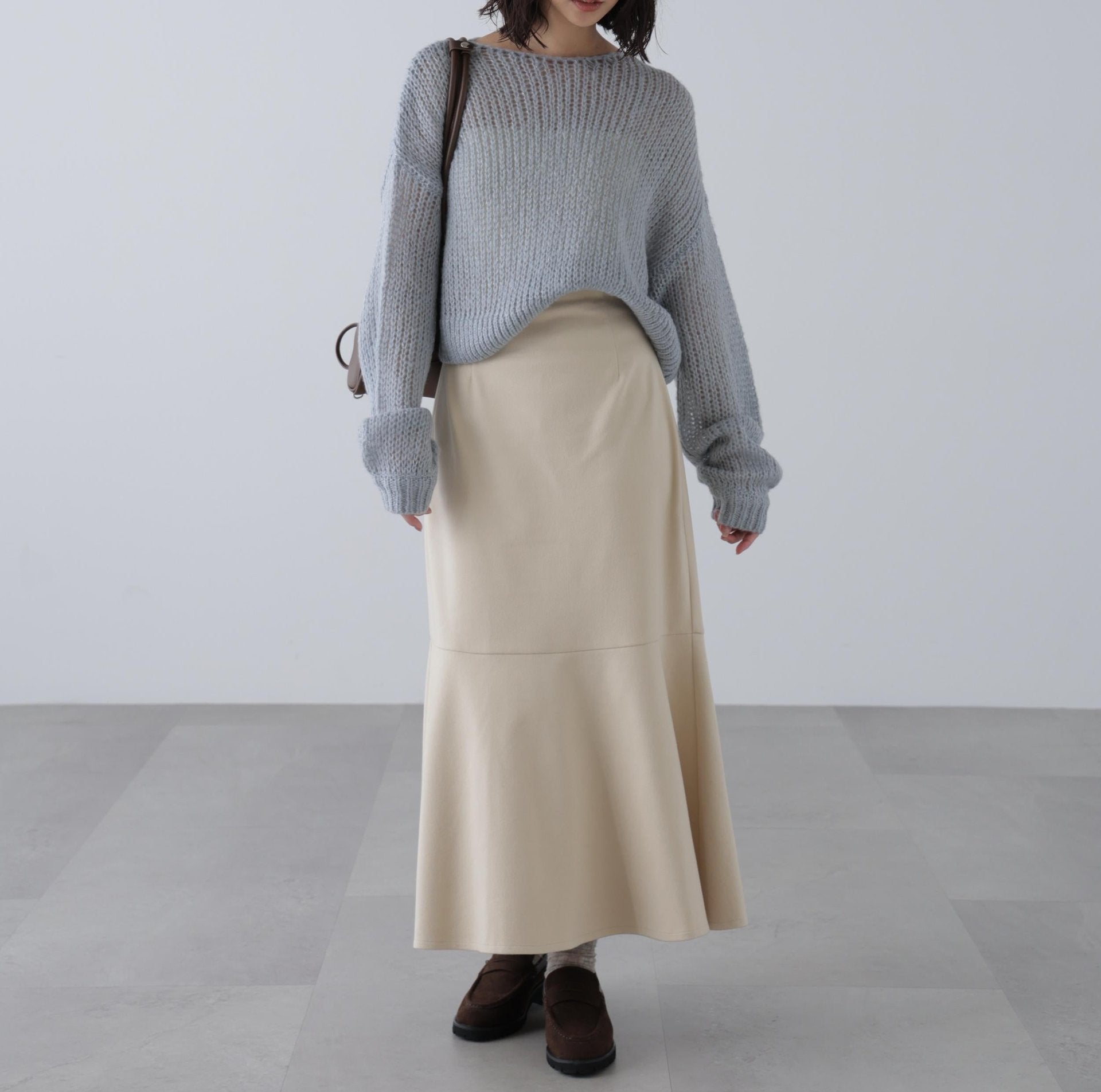 起毛ストレッチマーメイドスカート オフ