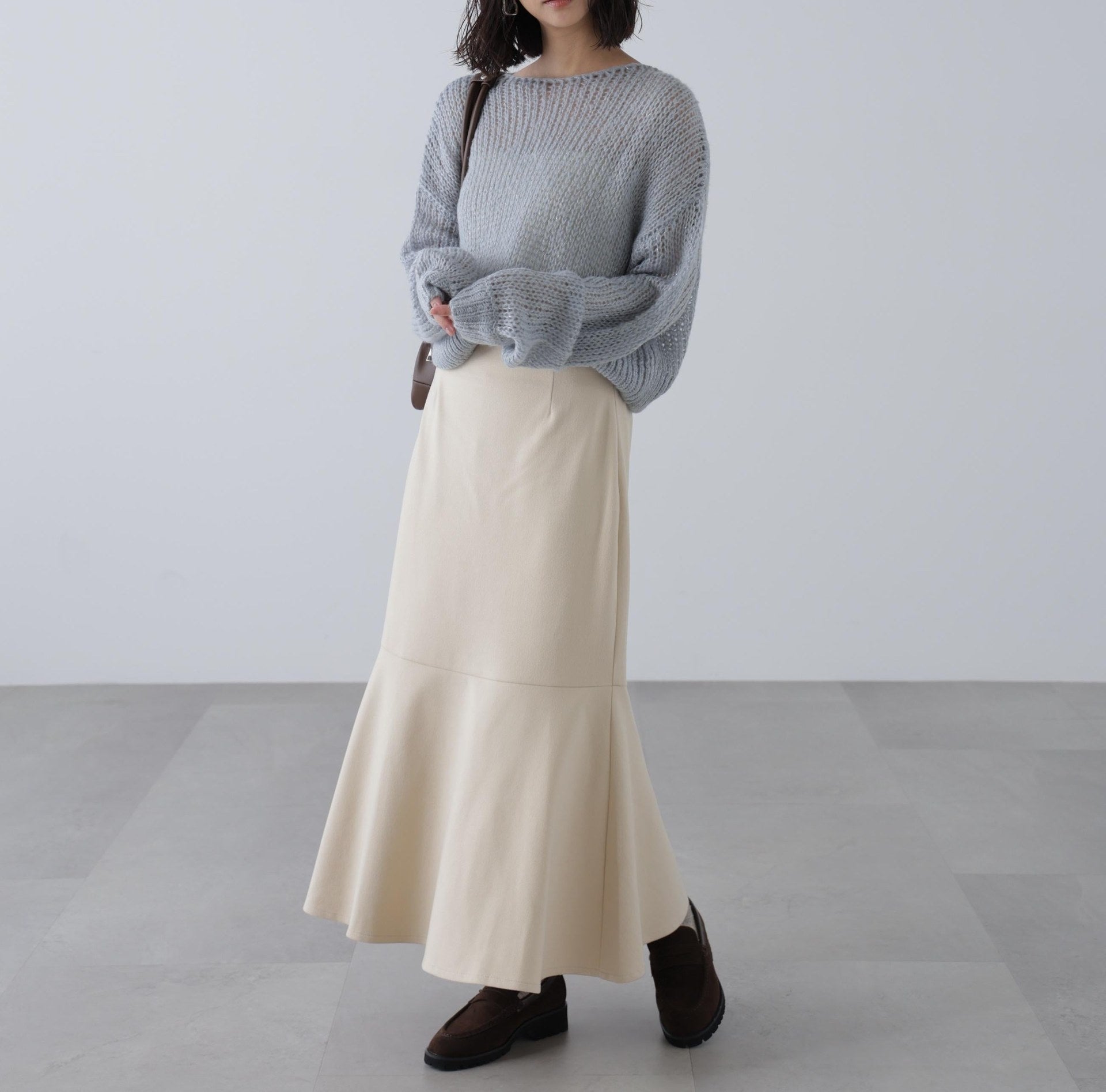 起毛ストレッチマーメイドスカート オフ