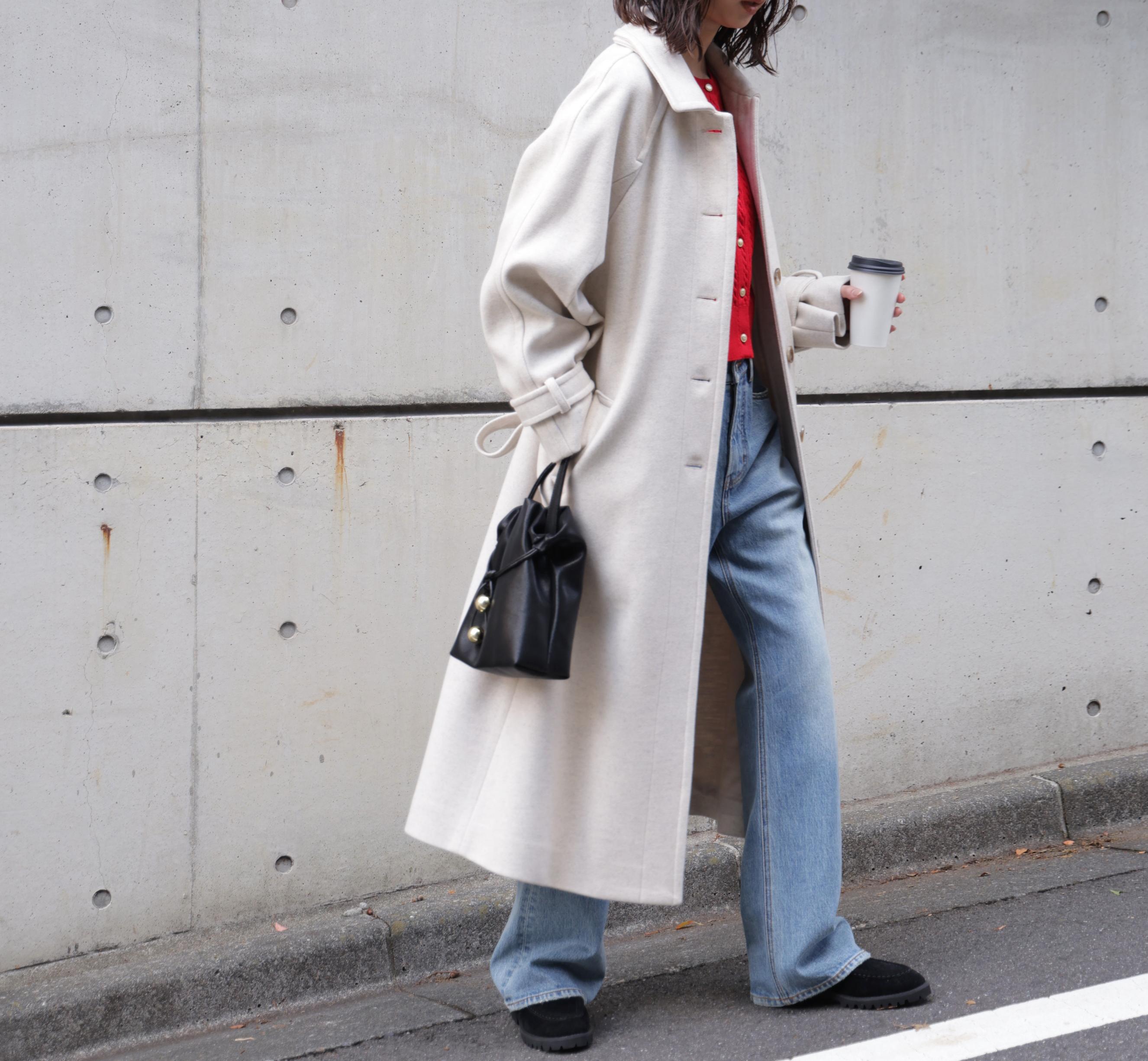 2wayステンカラーロングコート オフ11