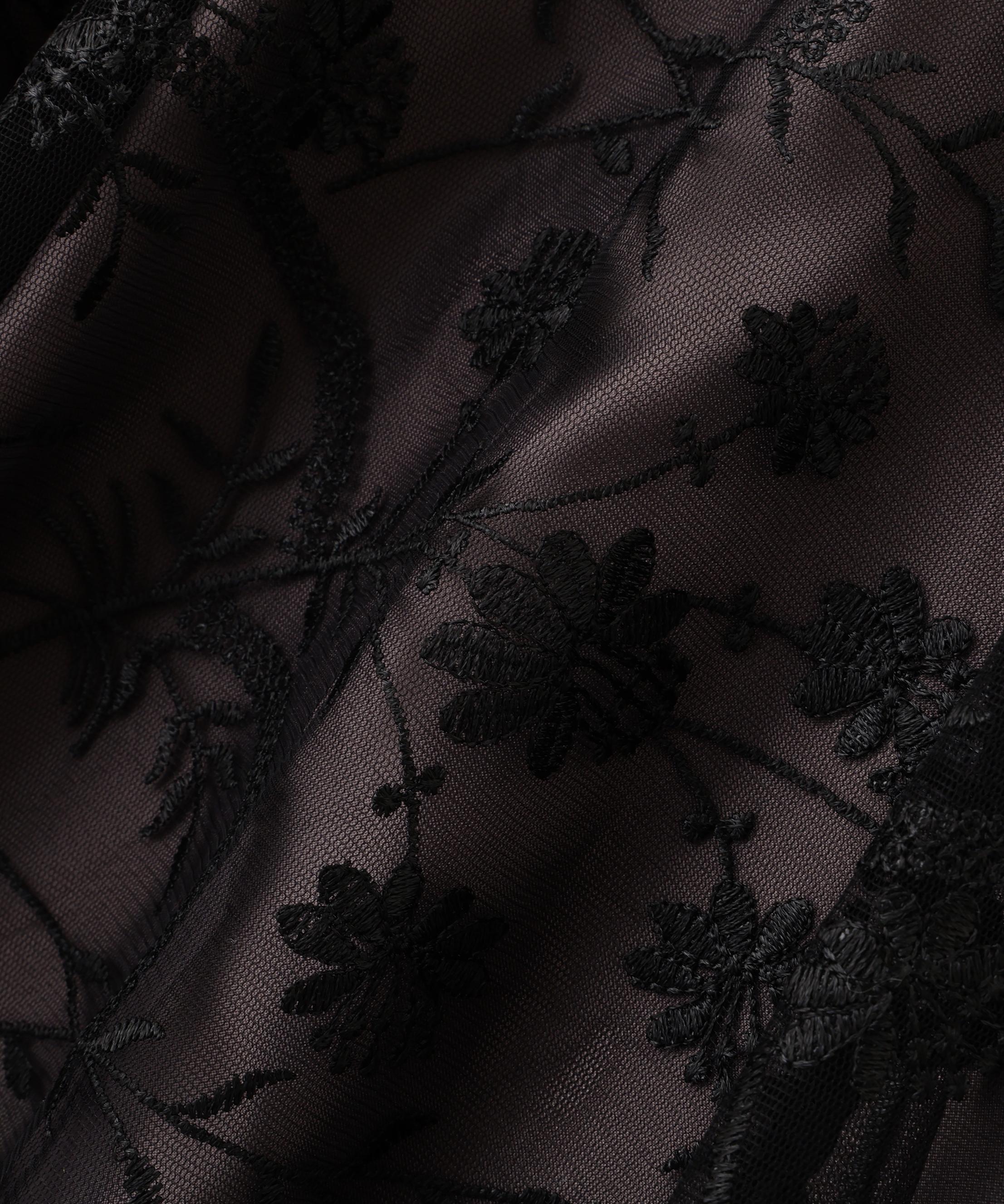 <mikuさんコラボ>エンブロイダリーレースドレス ブラック