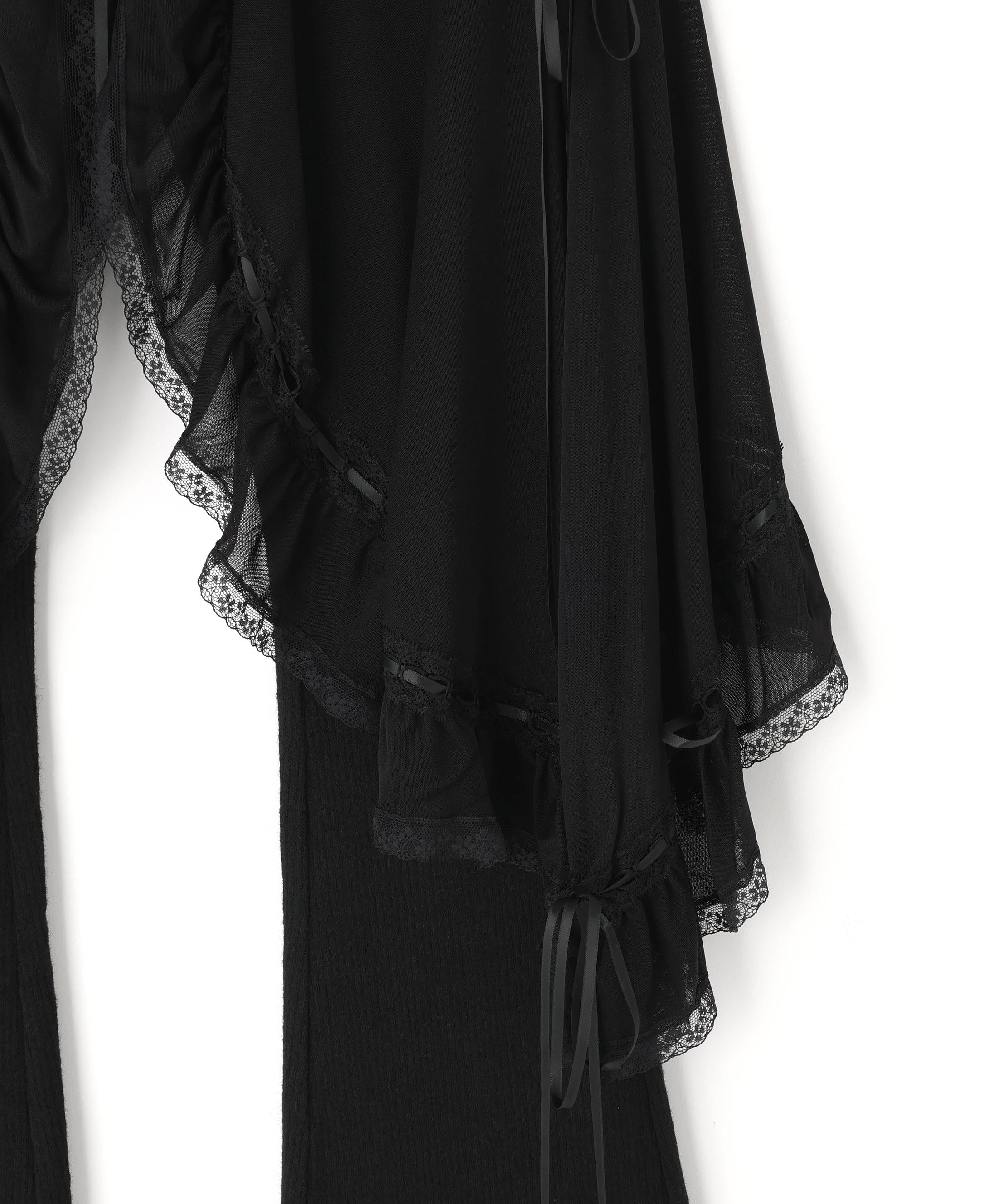 Nφdress/ノードレス/Flared Hem Knit Slim Pants ブラック