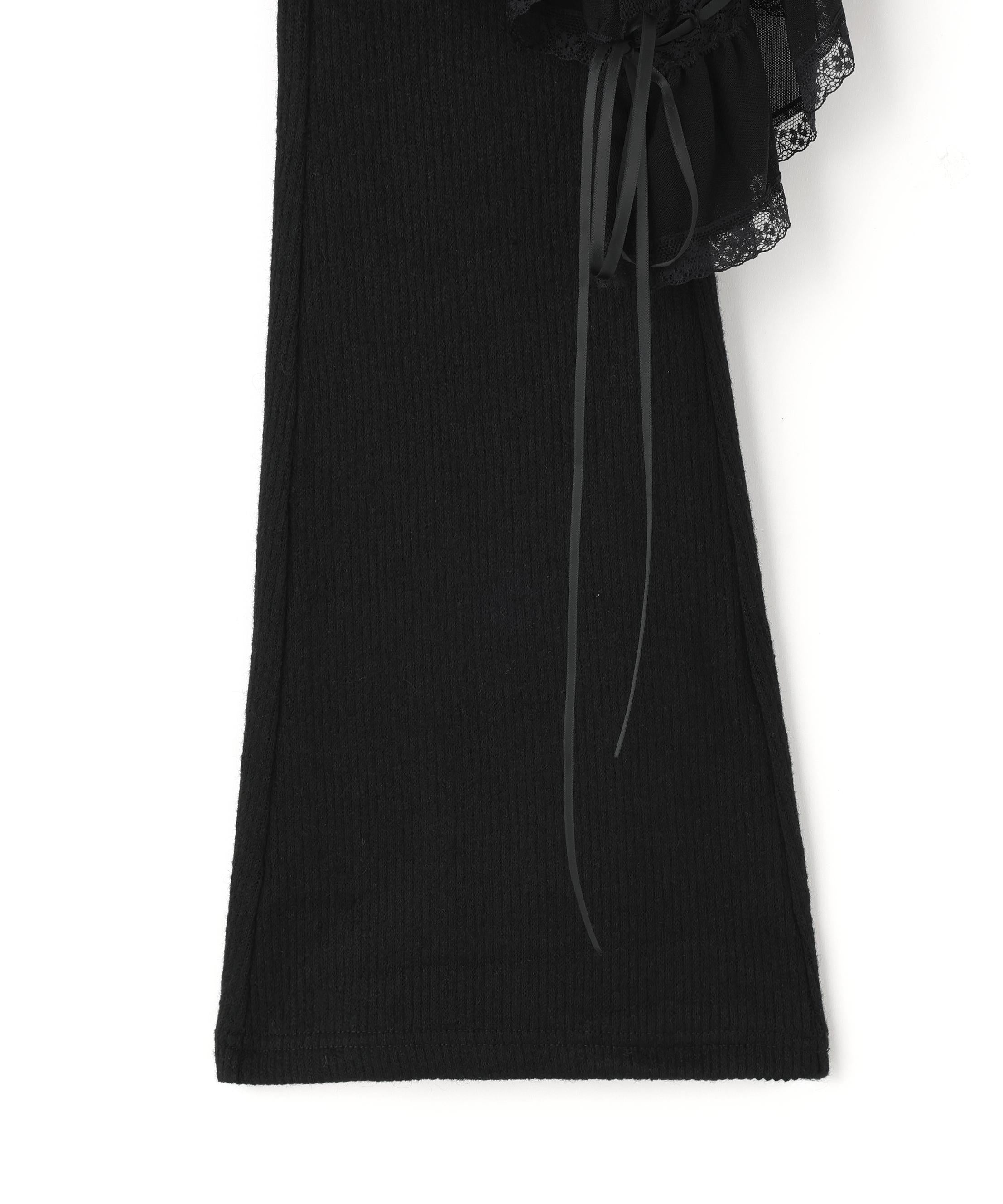 Nφdress/ノードレス/Flared Hem Knit Slim Pants ブラック