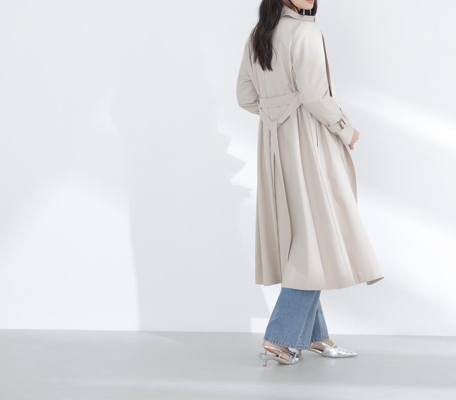 パウダーツイルトレンチコート ベージュ4
