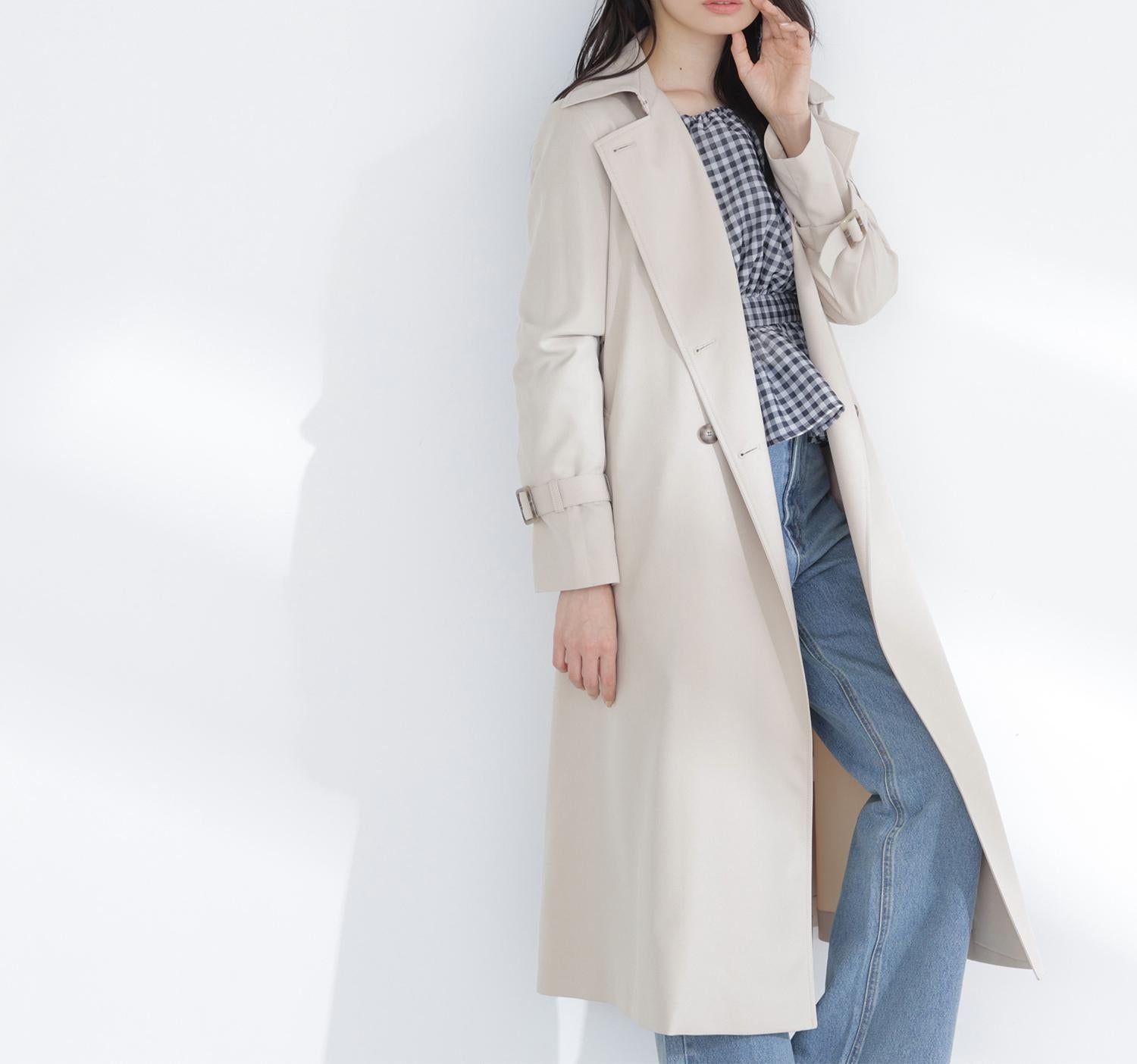 パウダーツイルトレンチコート ベージュ4