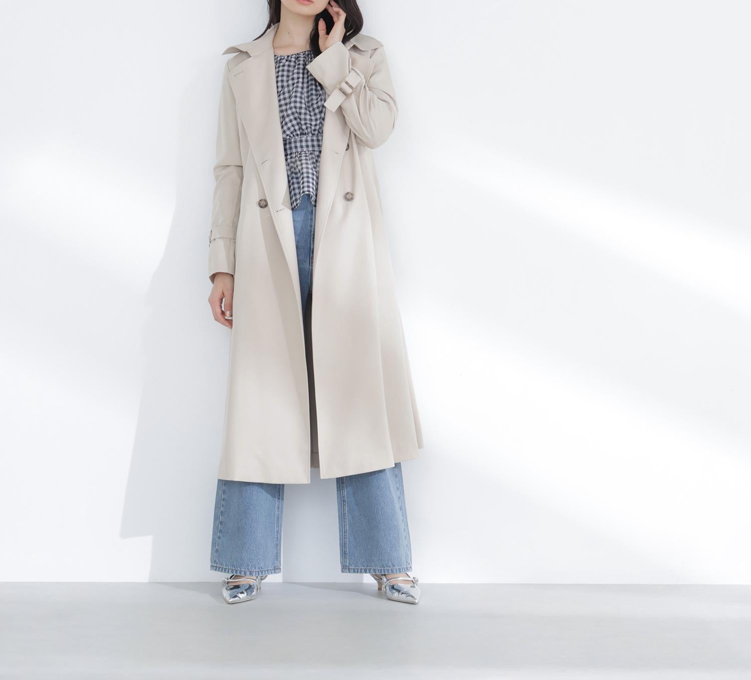 パウダーツイルトレンチコート ベージュ4