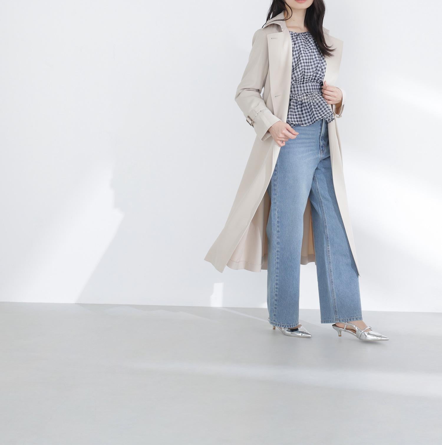 パウダーツイルトレンチコート ベージュ4