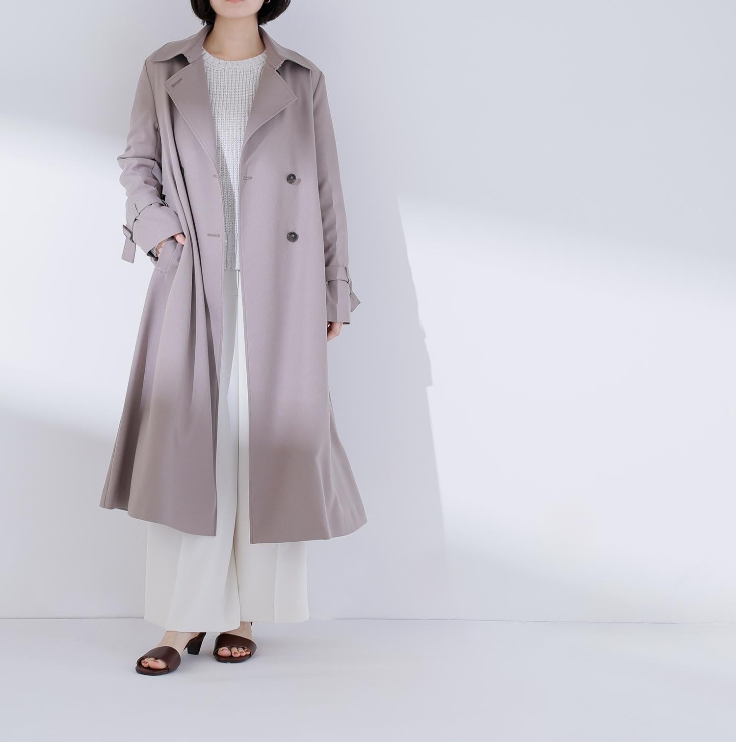 パウダーツイルトレンチコート ソフトモカ