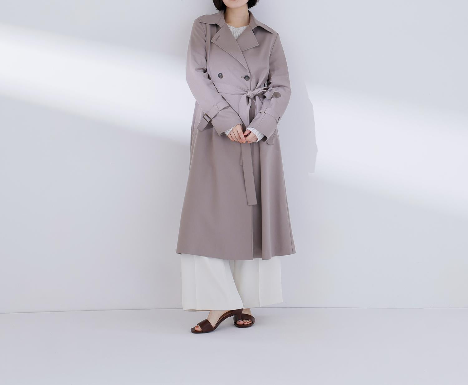 パウダーツイルトレンチコート ソフトモカ