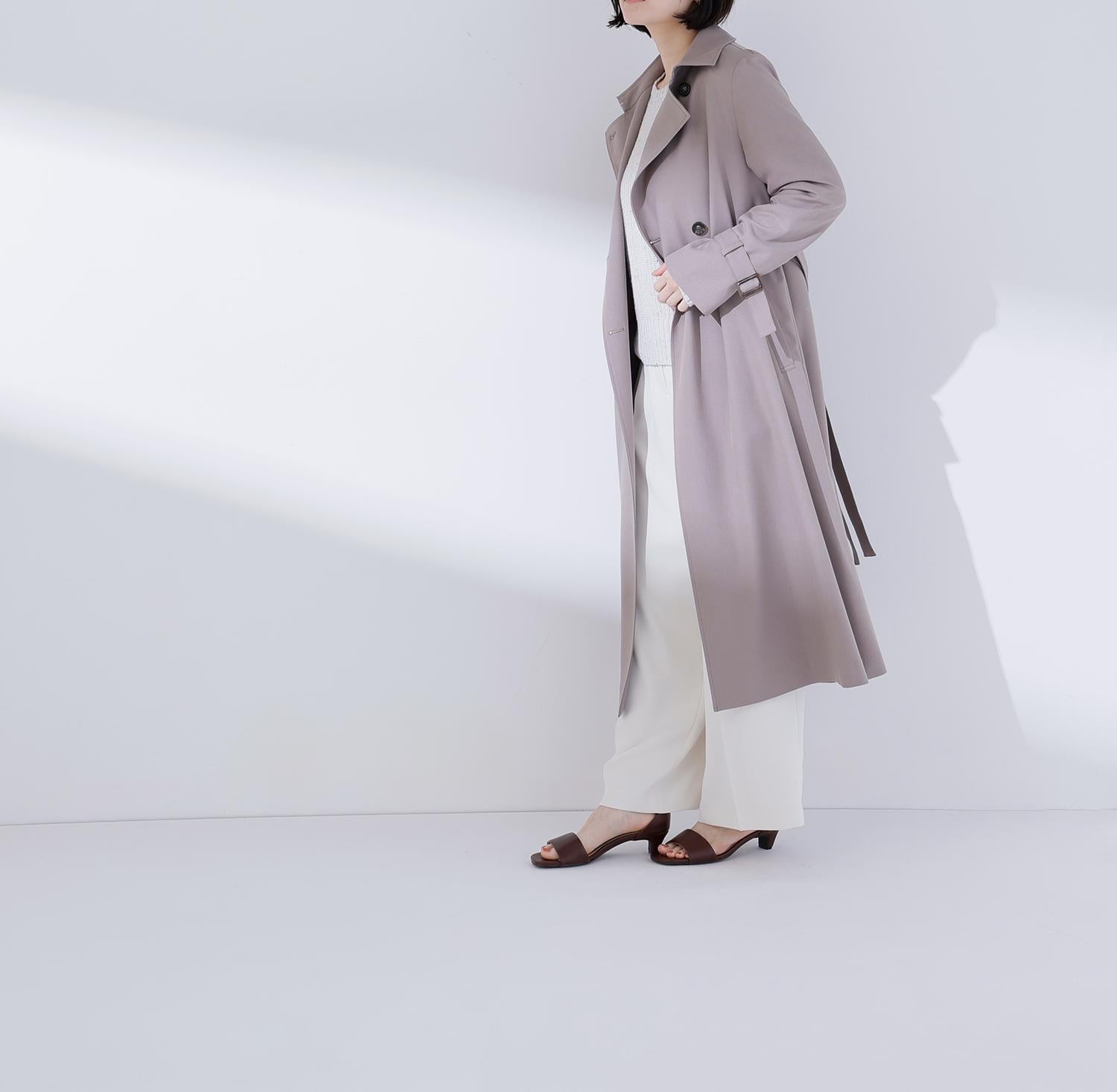 パウダーツイルトレンチコート ソフトモカ