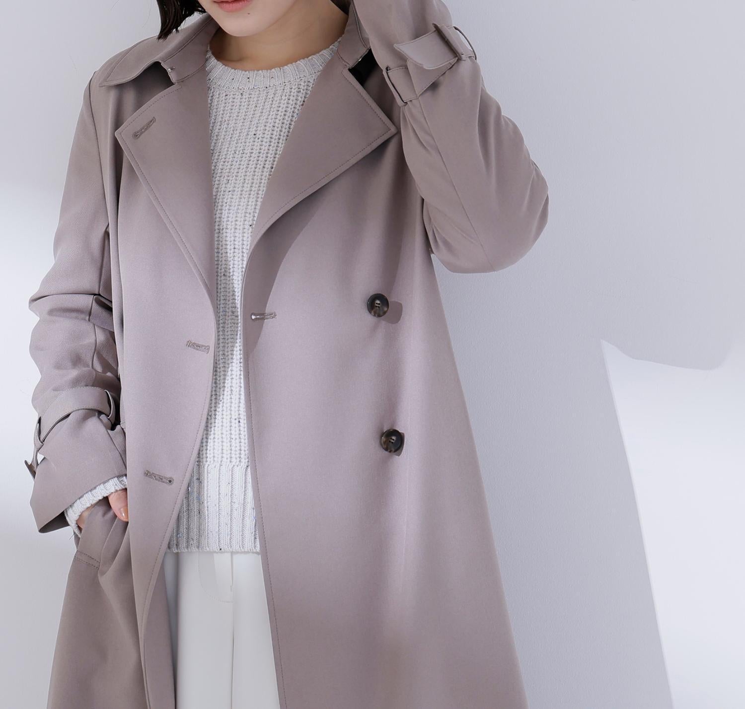 パウダーツイルトレンチコート ソフトモカ