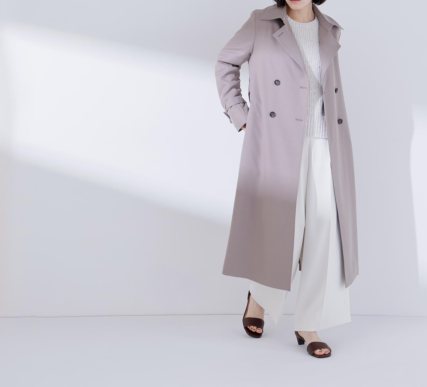 パウダーツイルトレンチコート ソフトモカ