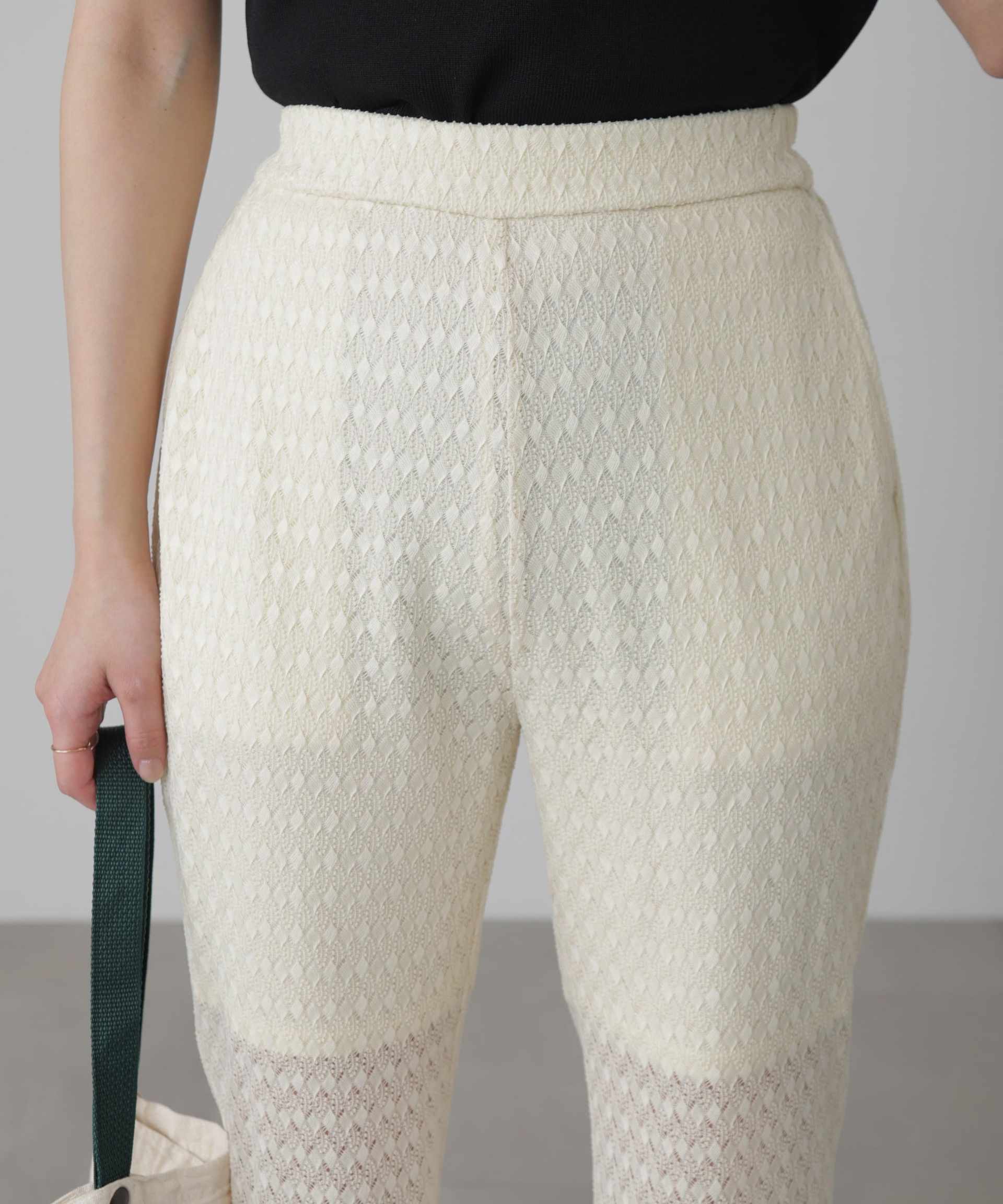 レースフレアパンツ オフ