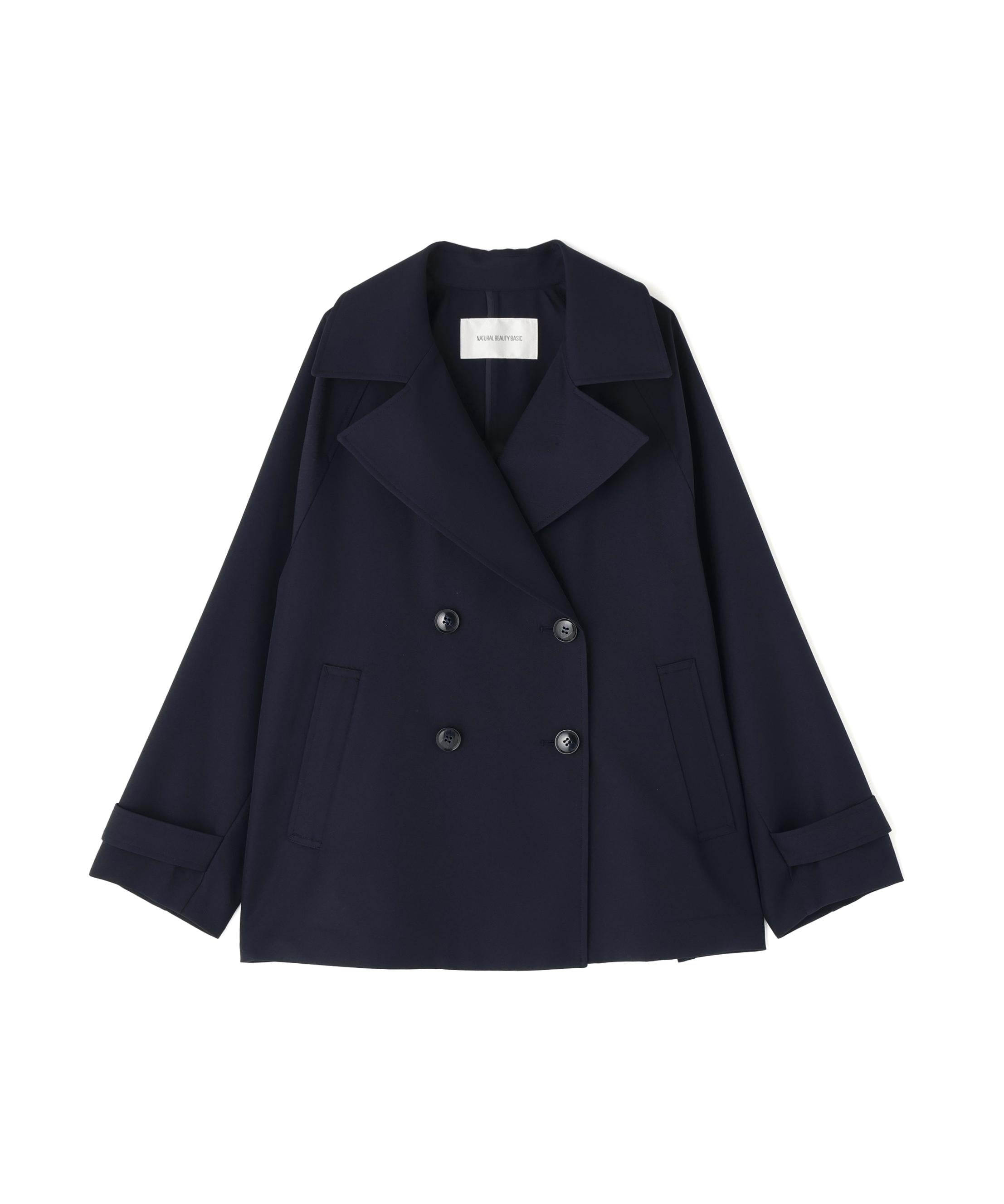 ハーフトレンチコート ネイビー