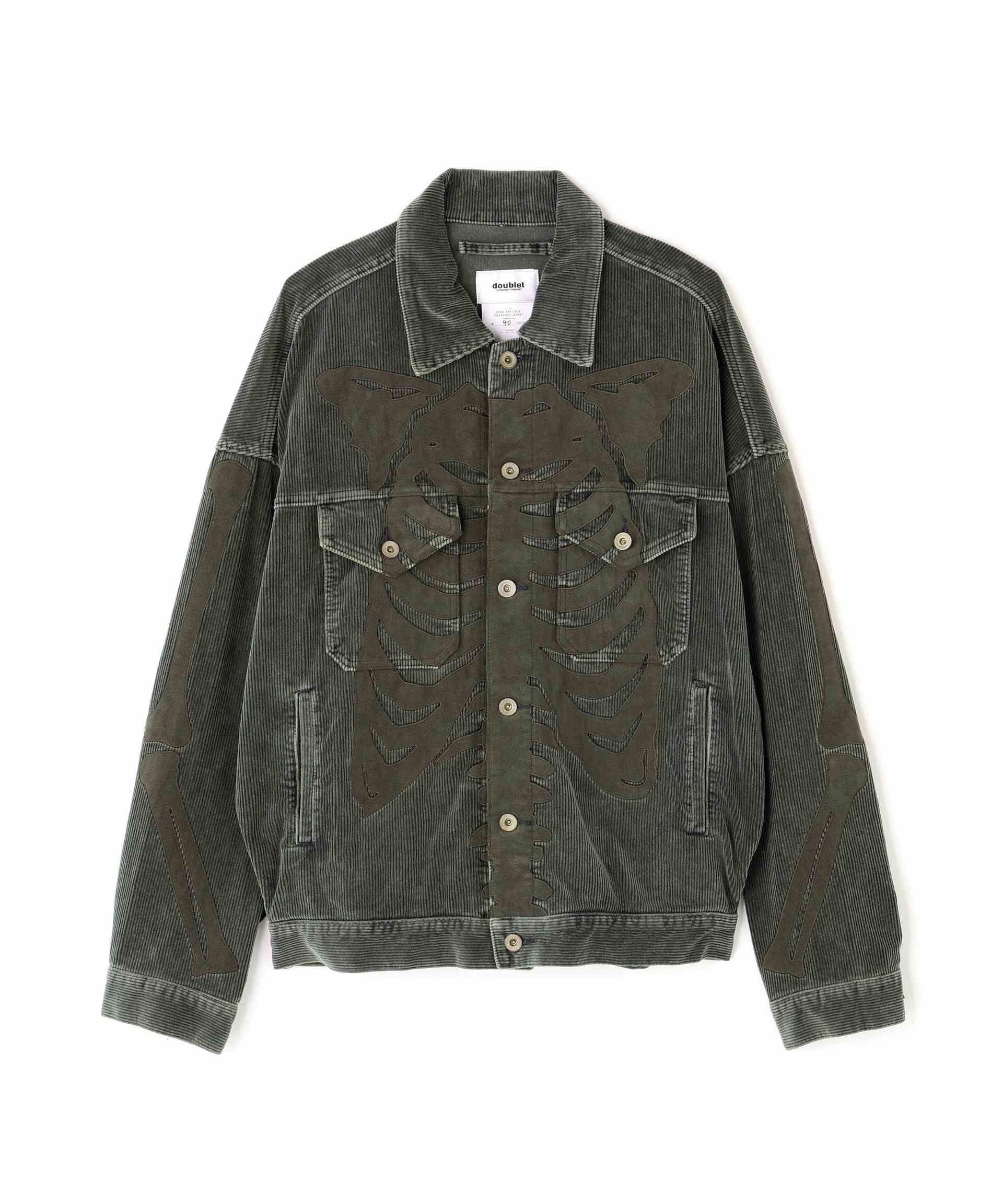 doulet/ダブレット/RONE APPLIQUE CO>DU>OY JACKET グレー