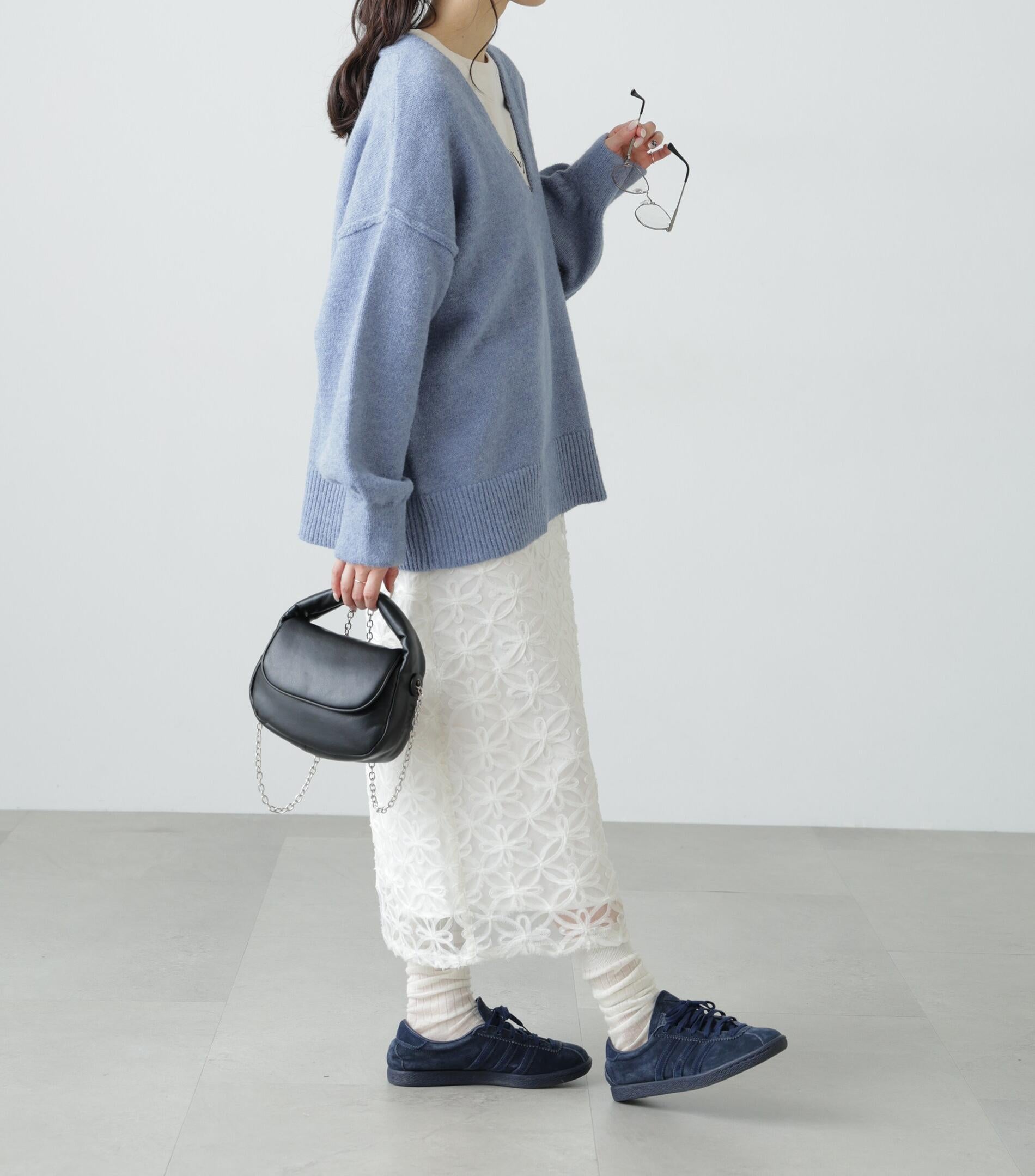 チュールフラワーシアーナロースカート オフホワイト