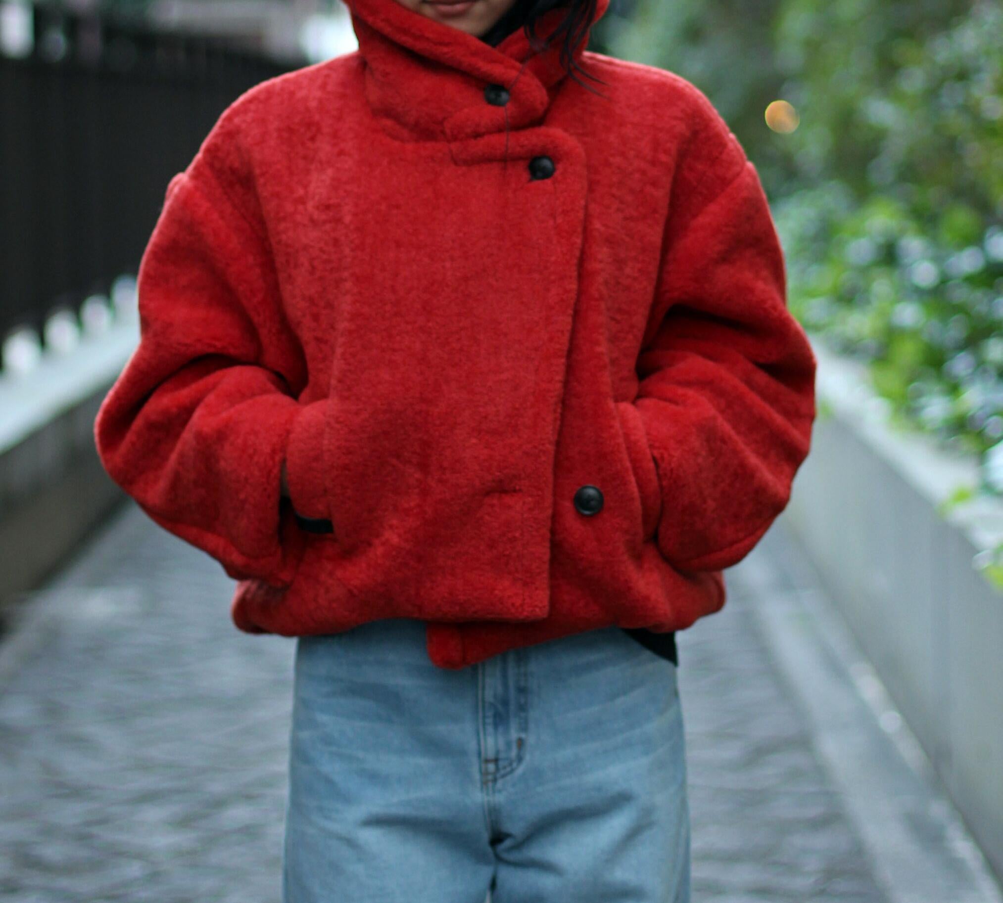 《Relle LINE》ROA JACKET/ボアジャケット レッド