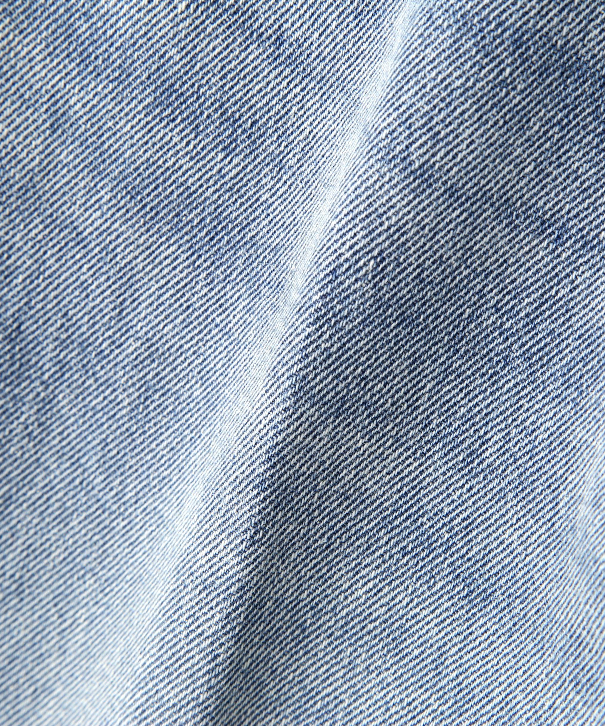 サイドスリットストレートデニムパンツ ブルー