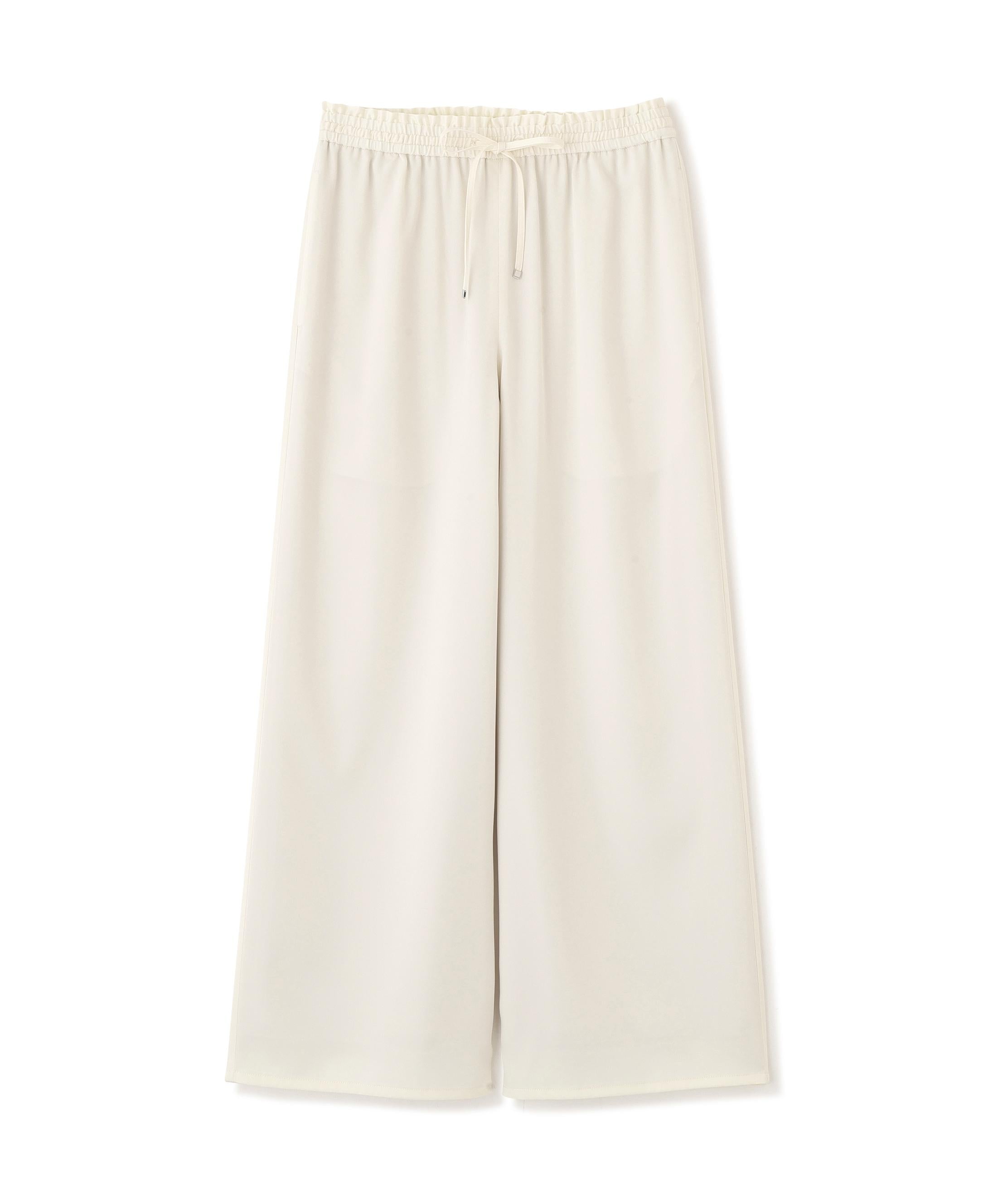 サテンイージーパンツ オフホワイト1