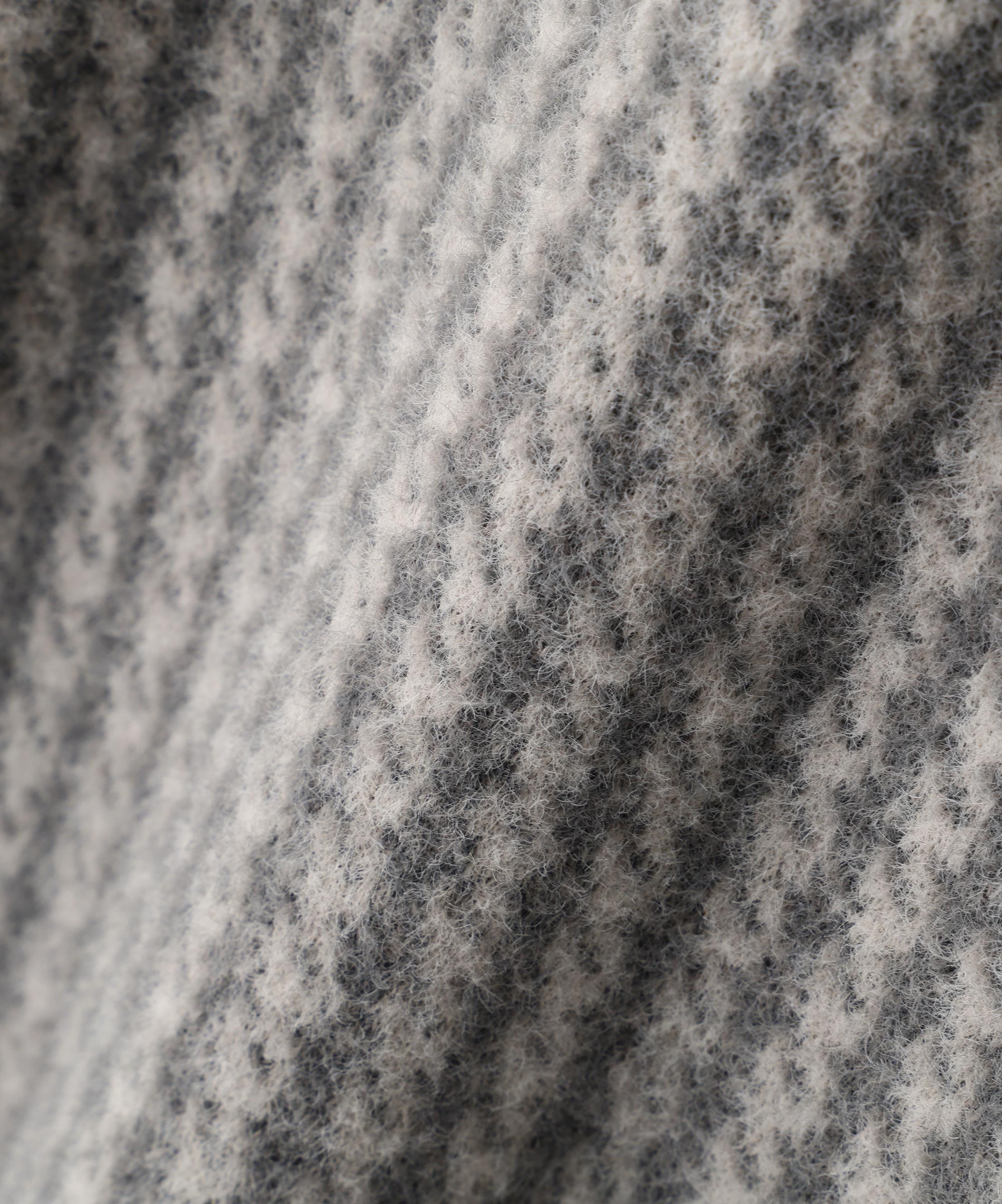 千鳥ジャガードニットセットアップ グレー1