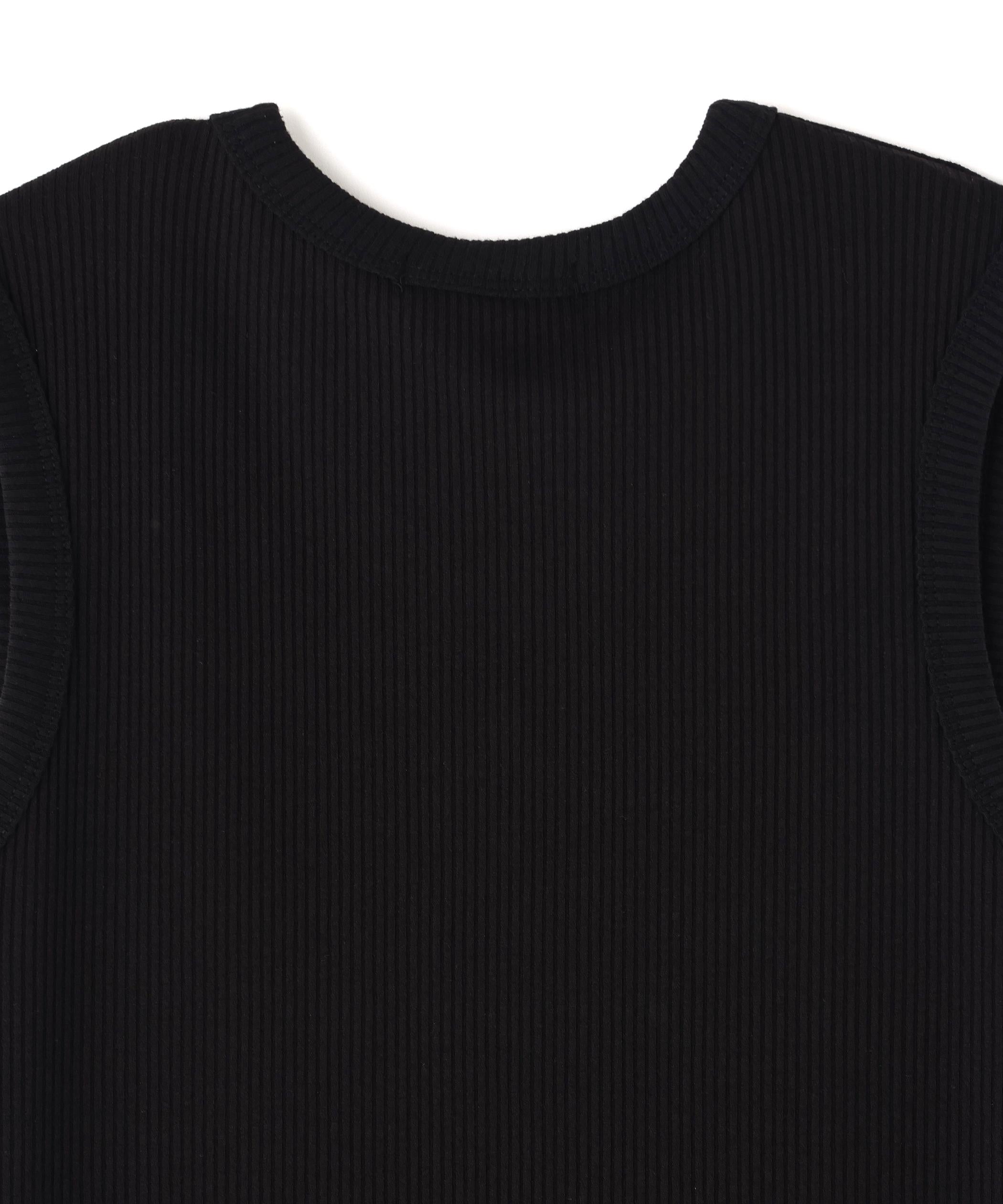 NOT4NERD/ノットフォーナード/4 SYMBOL RIBBED SLEEVELESS ブラック