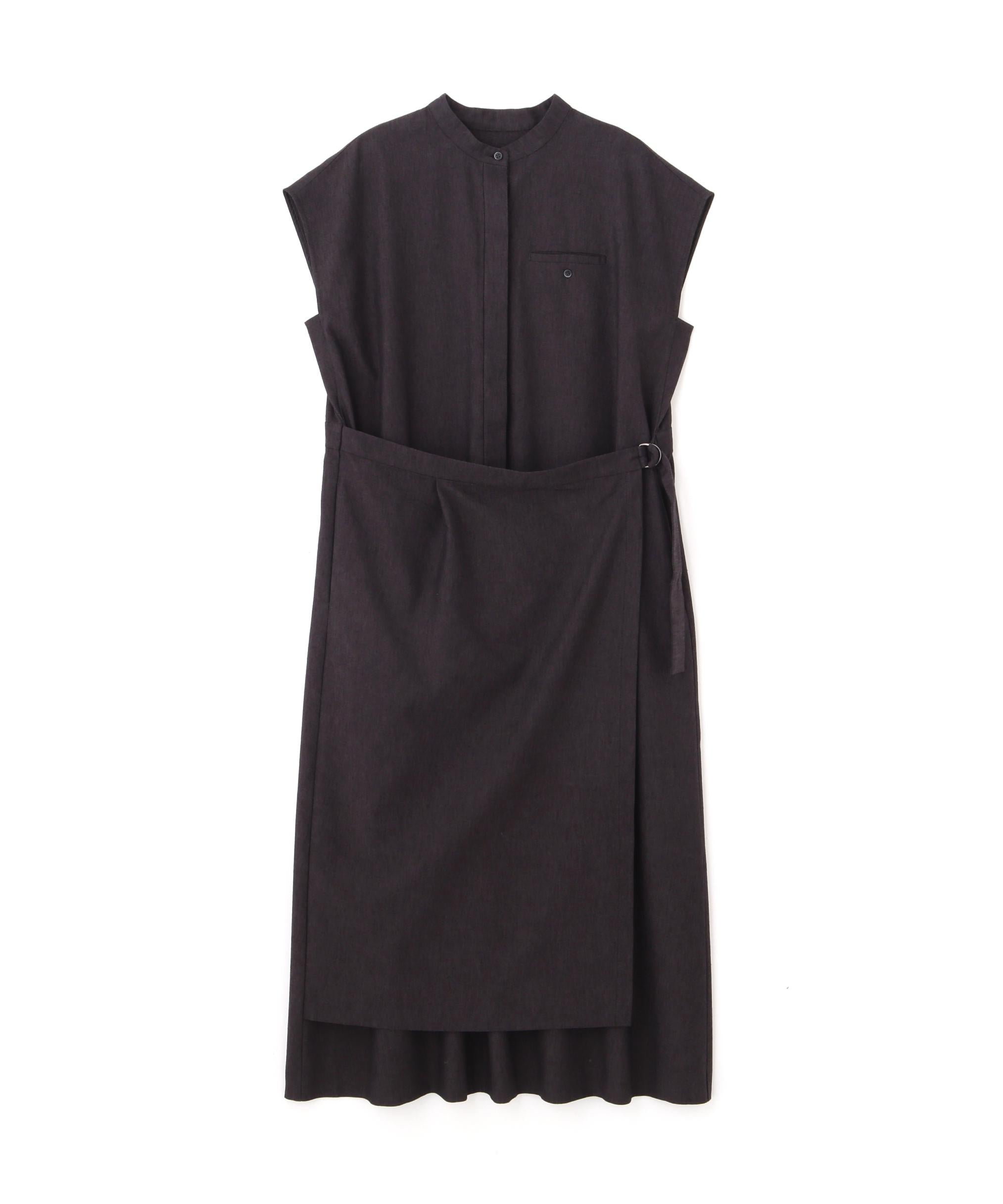 ◇Cotton-poly rayon linen dress