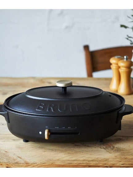 BRUNO Oval Hot Plate ブラック BRUNO Oval Hot Plate Black [Non-returnable item]