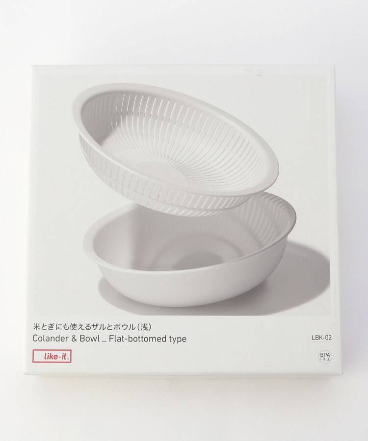 トゥーワントゥーキッチン ストア 212 KITCHEN STORE 米とぎにも使えるザルとボール浅 GY <likeーit ライクイット>【返品不可商品】 (その他) その他