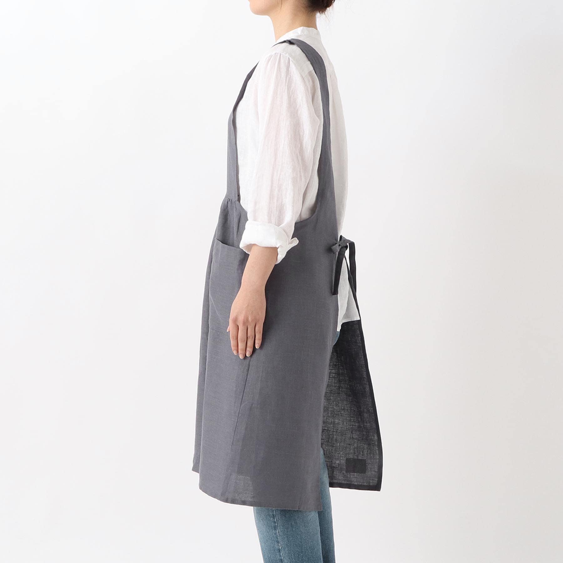 二一二廚房商店 212 KITCHEN STORE 亞麻肩背一件式 Pron 灰色