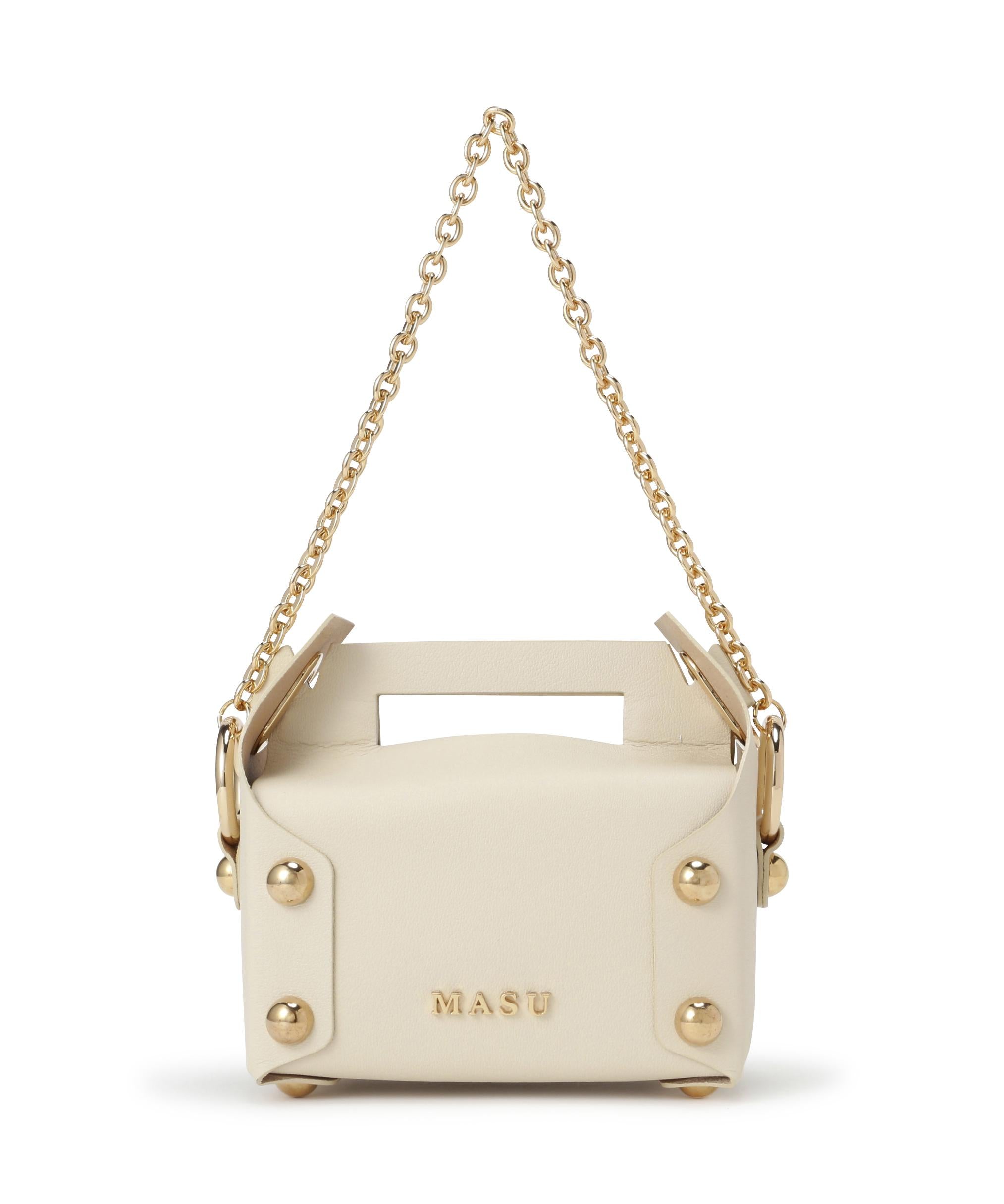 MASU/エムエーエスユー/LEATHER CAKE BAG/M26U6OJ008 ホワイト