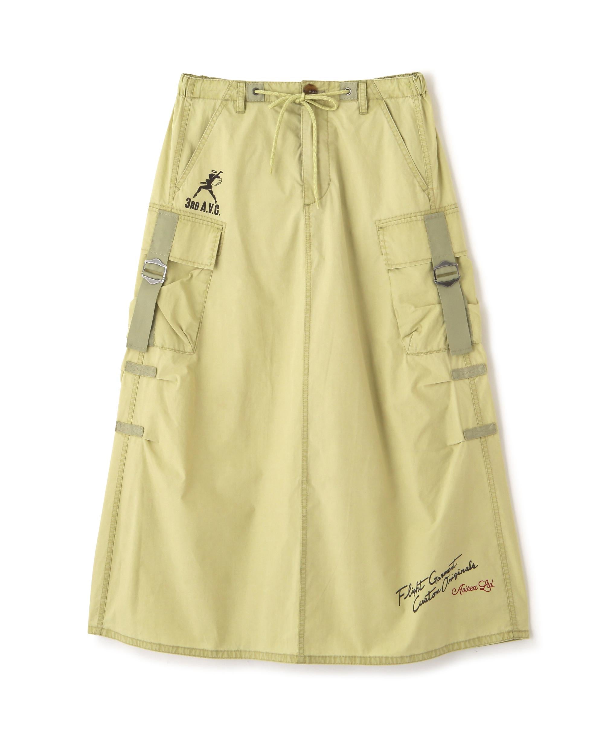 FLYING TIGE>S P>INT SKI>T/フライングタイガープリントスカート ライム4