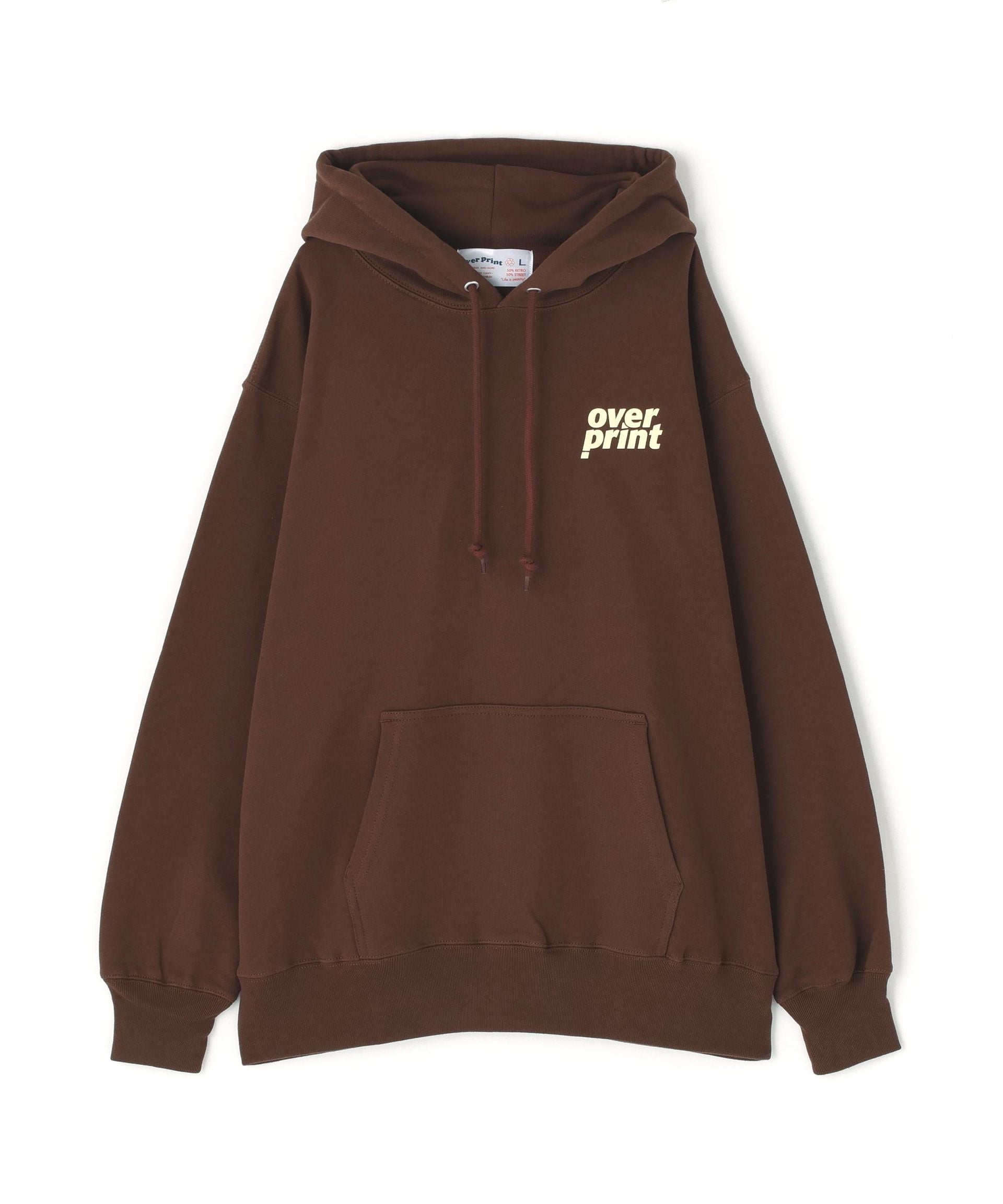 overprint/オーバープリント/GALLERY HOODIE A ブラウン