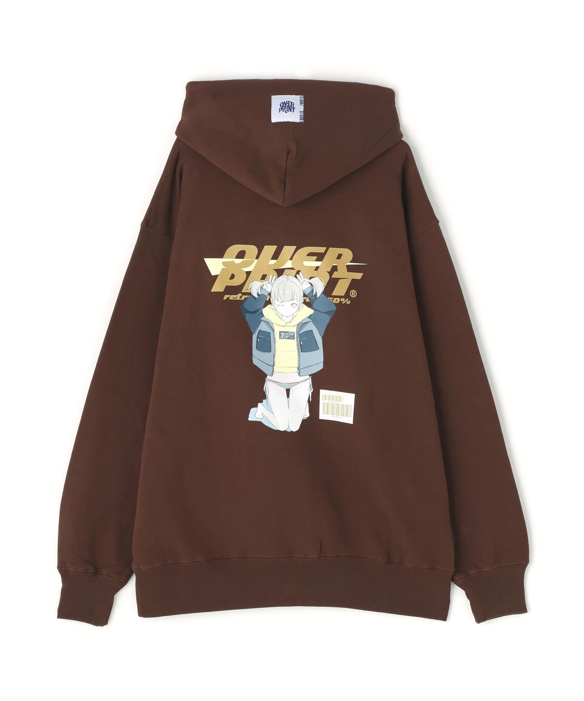 overprint/オーバープリント/GALLERY HOODIE A ブラウン