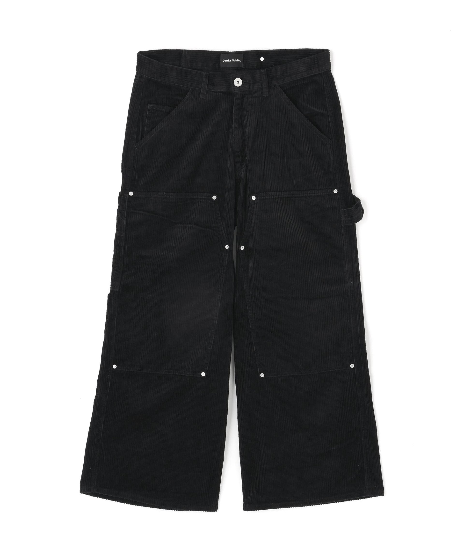 DankeSchon/ダンケシェーン/CO>DU>OY W-KNEE PANTS ブラック