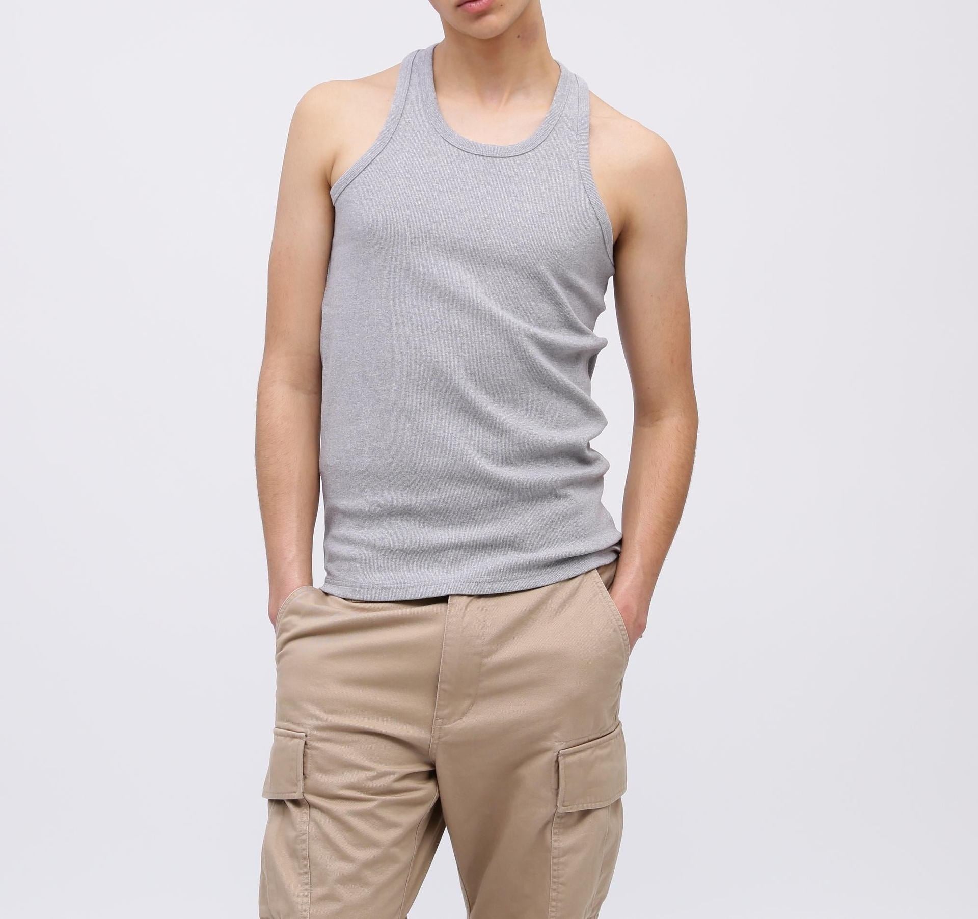 クロス&クロスリブタンク DAILY Rib Tank Top Back Cross Daily Wear