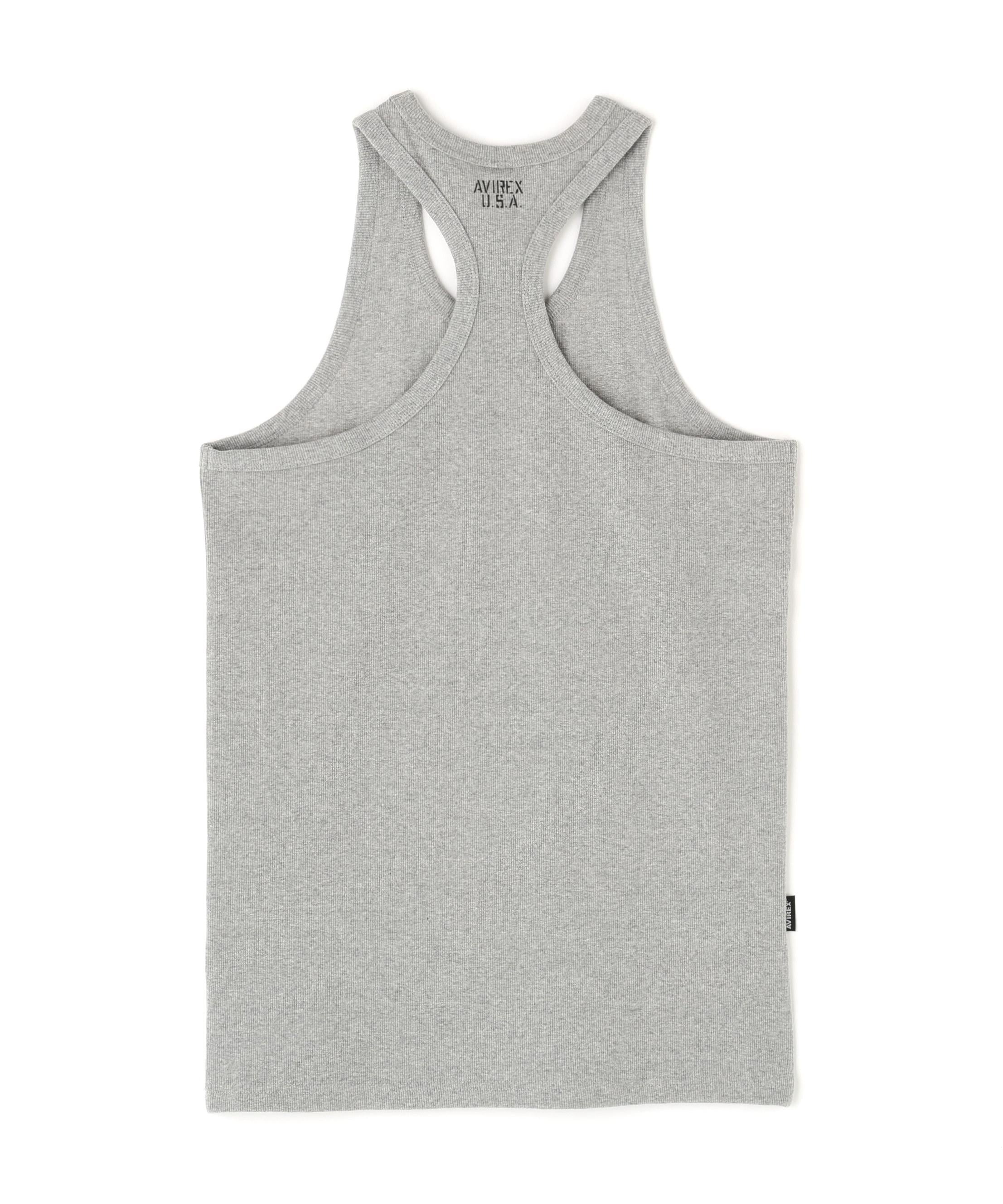 《DAILY/デイリー》RIB TANK TOP BACK CROSS/リブ タンクトップ バッククロス デイリーウェア グレー