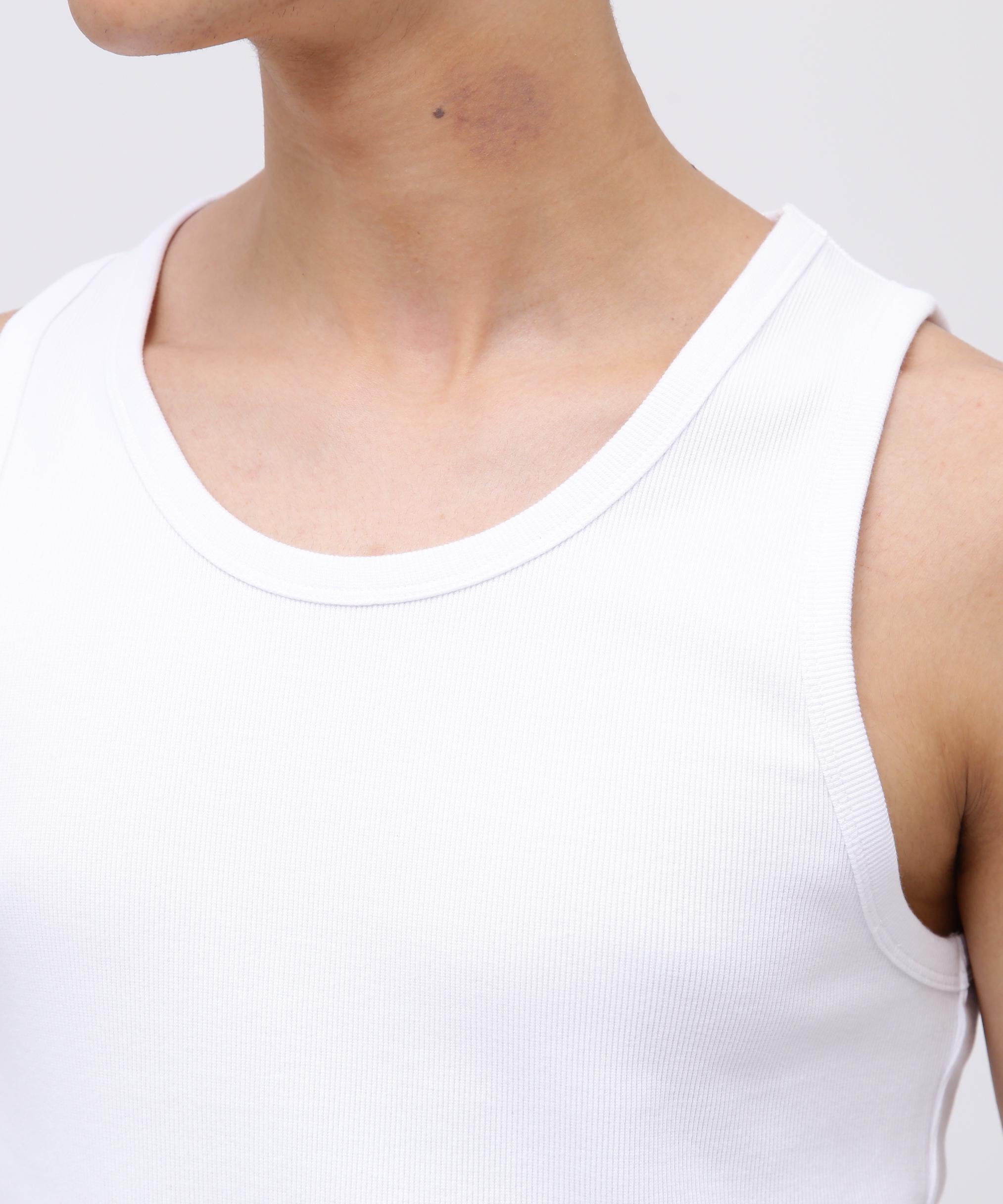 《DAILY/デイリー》RIB TANK TOP/リブ タンクトップ デイリーウェア ホワイト