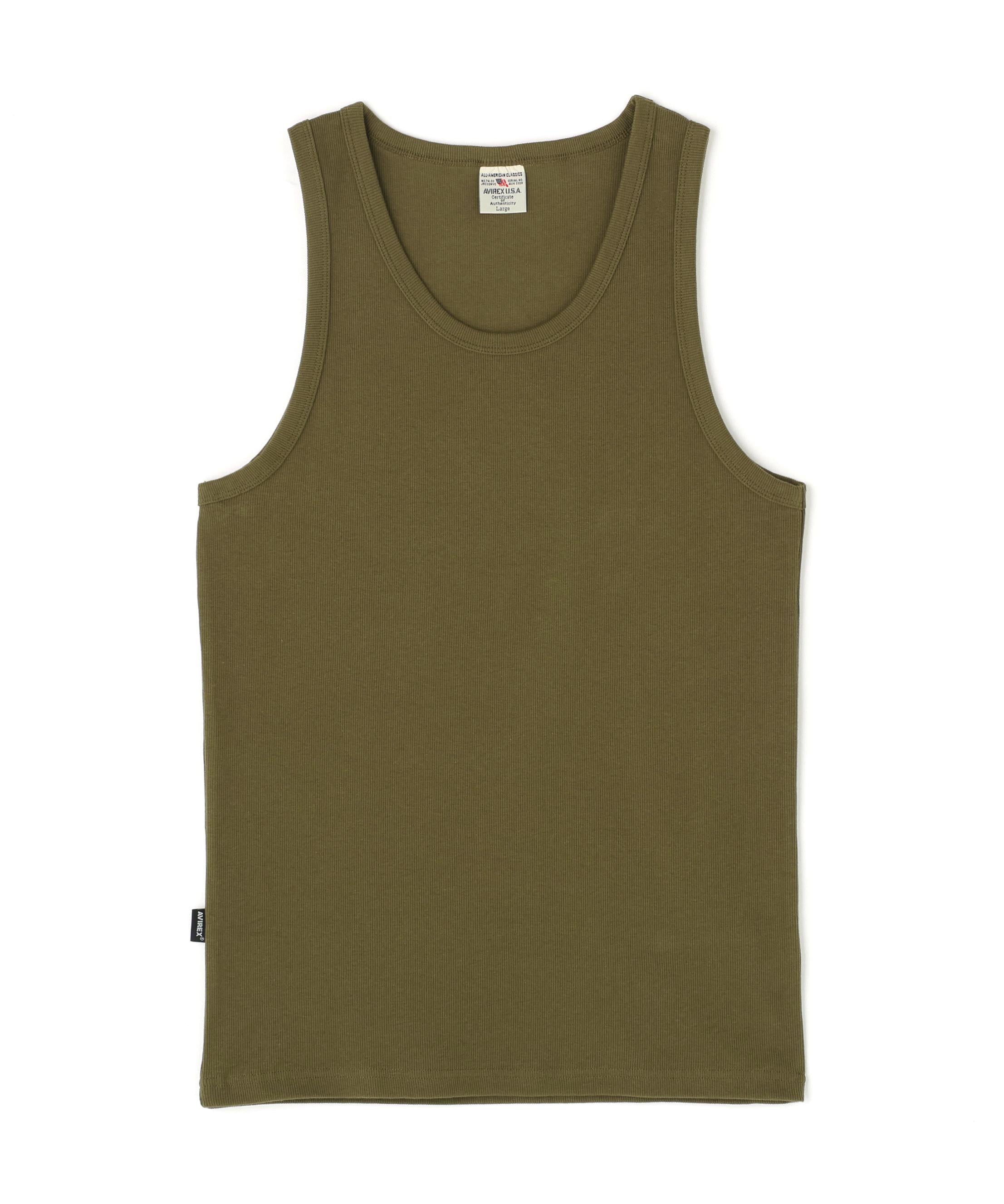 《DAILY/デイリー》RIB TANK TOP/リブ タンクトップ デイリーウェア オリーブ
