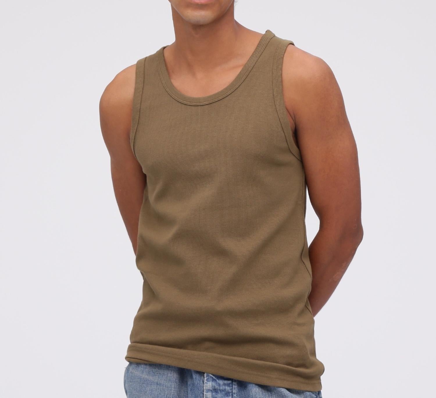 《DAILY/デイリー》RIB TANK TOP/リブ タンクトップ デイリーウェア オリーブ