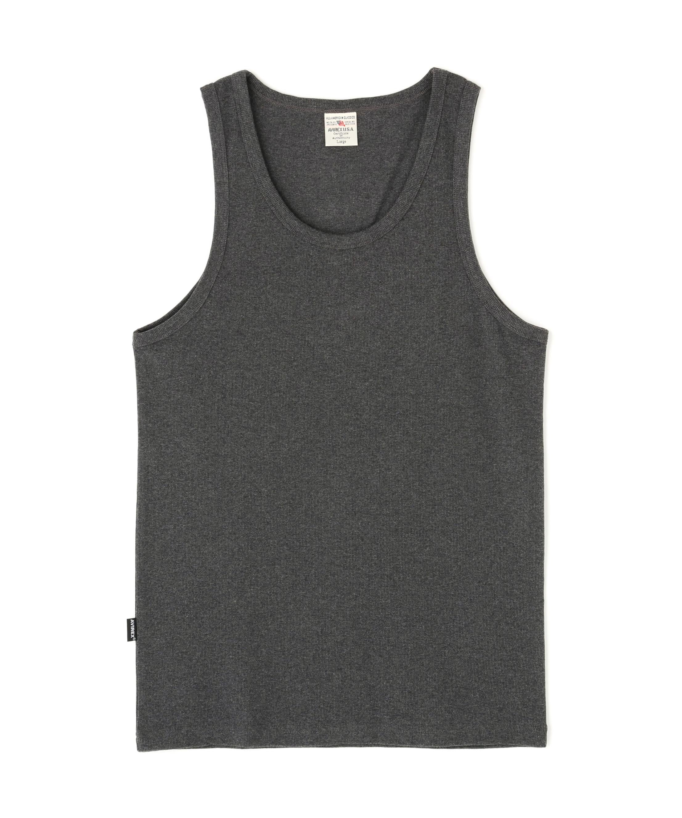 《DAILY/デイリー》RIB TANK TOP/リブ タンクトップ デイリーウェア チャコール