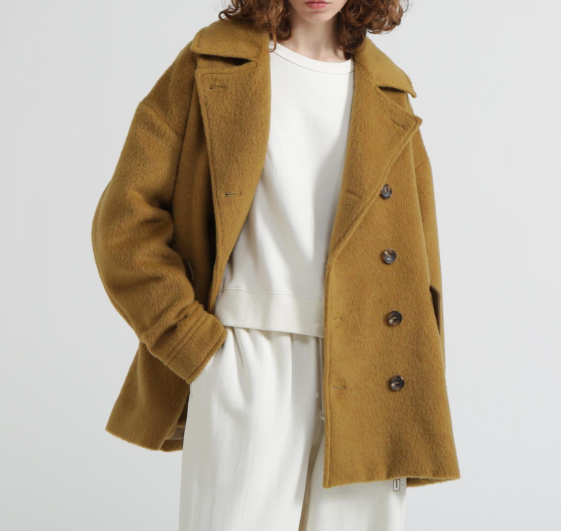 《直営店限定》SHAGGY PEA COAT/シャギーピーコート マスタード3
